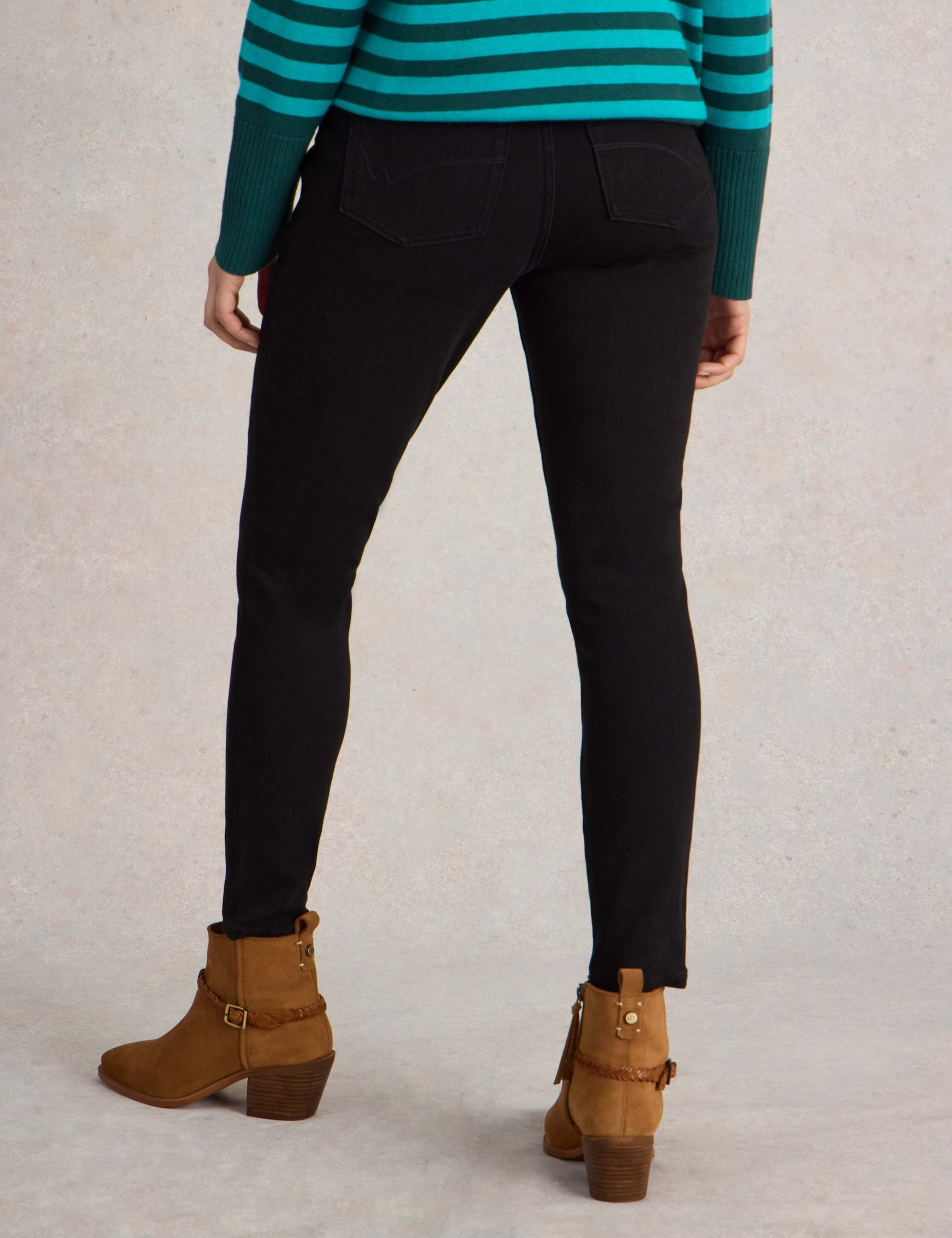 Skinny Mid Rise Ankle Grazer Jeans 3 of 6