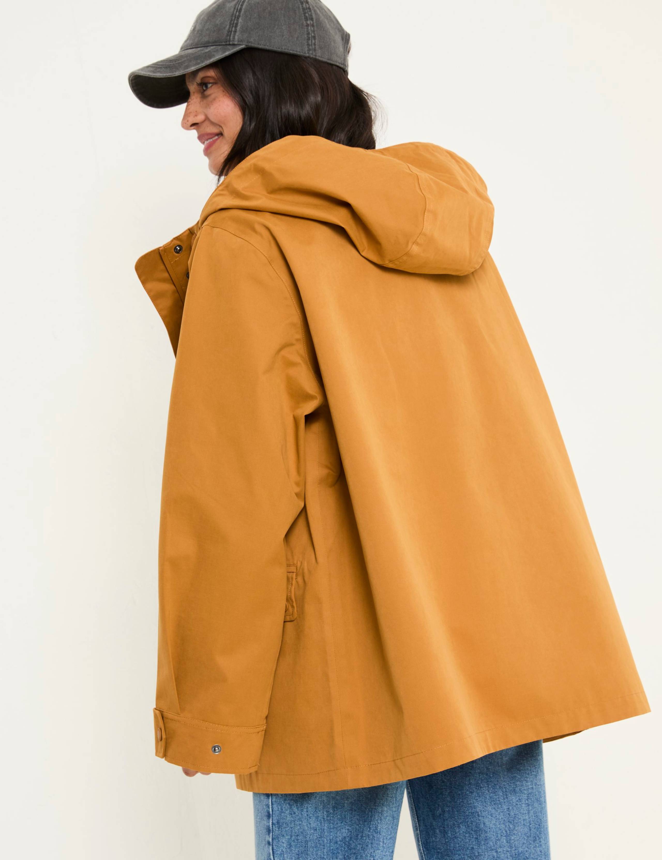 Cotton Blend Hooded Raincoat 3 of 5