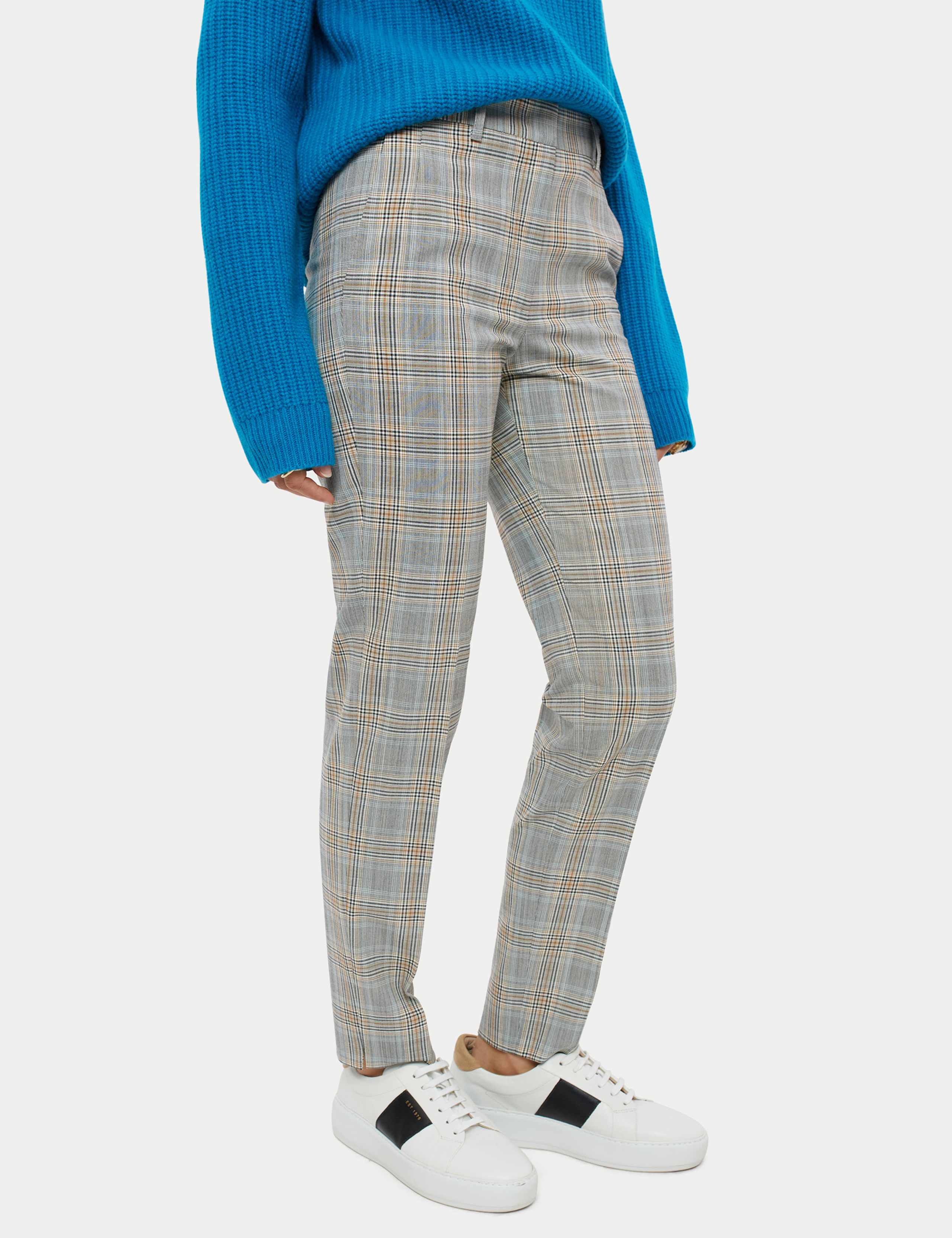 Wool Blend Checked Slim Fit Trousers 3 of 5