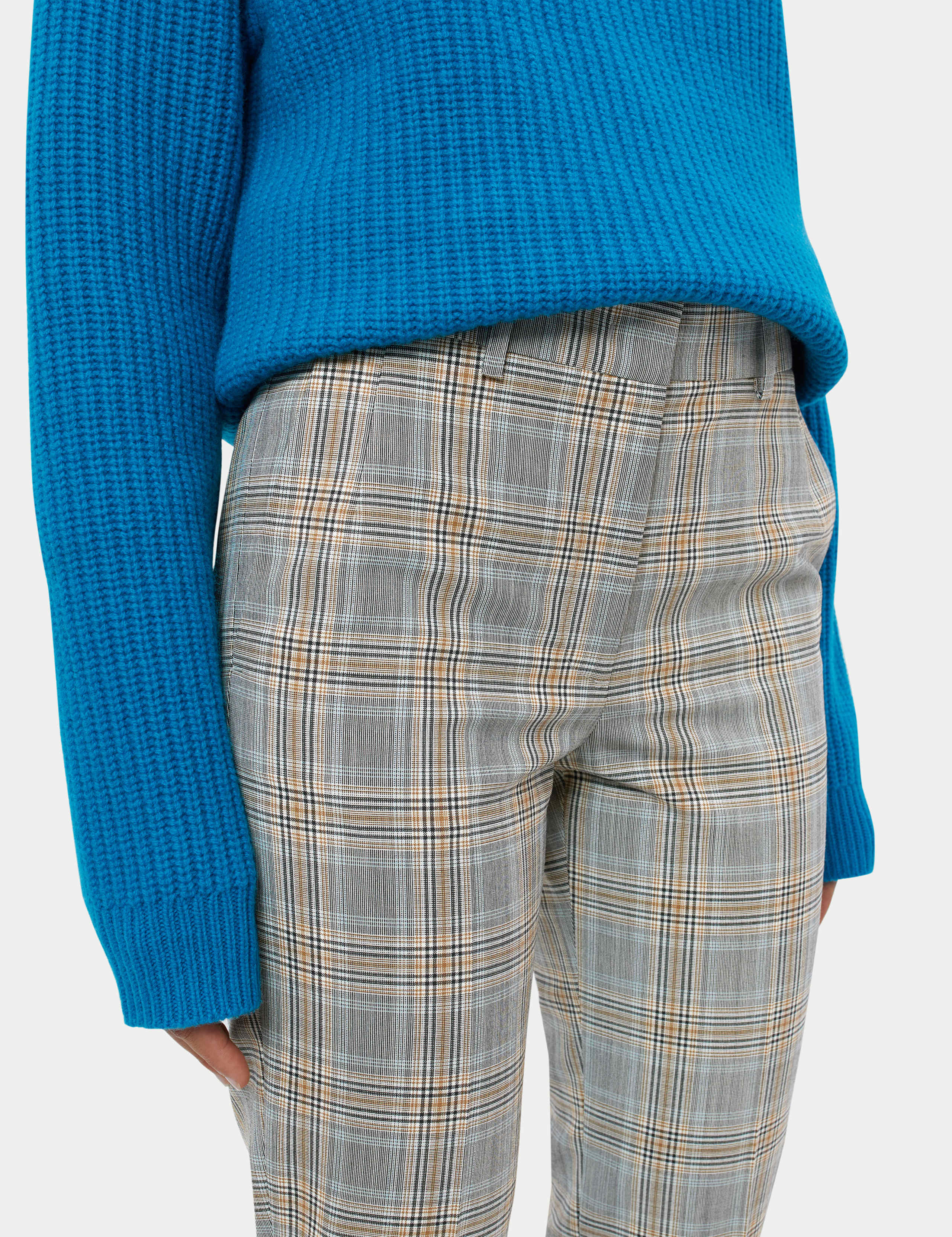 Wool Blend Checked Slim Fit Trousers 5 of 5