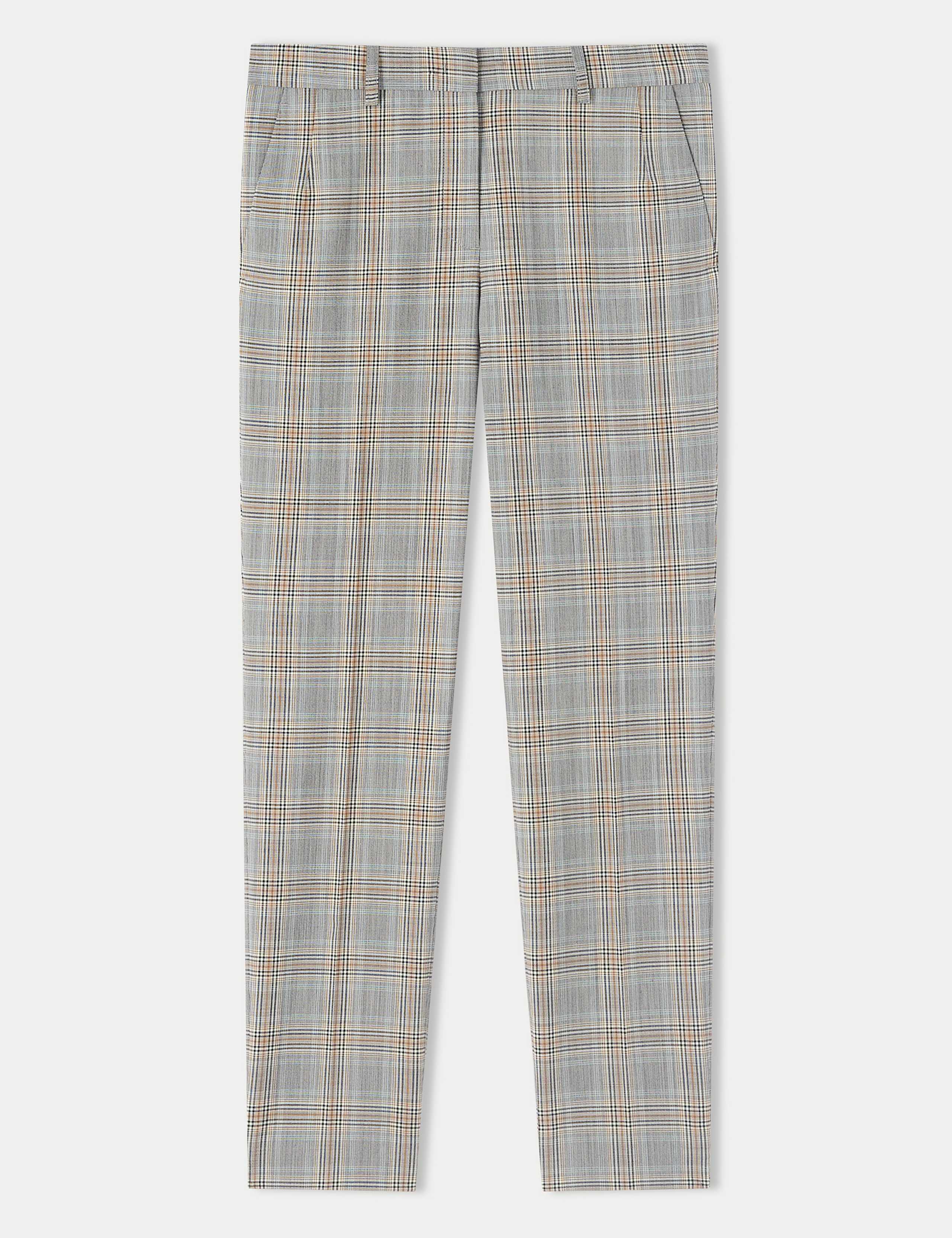 Wool Blend Checked Slim Fit Trousers 2 of 5