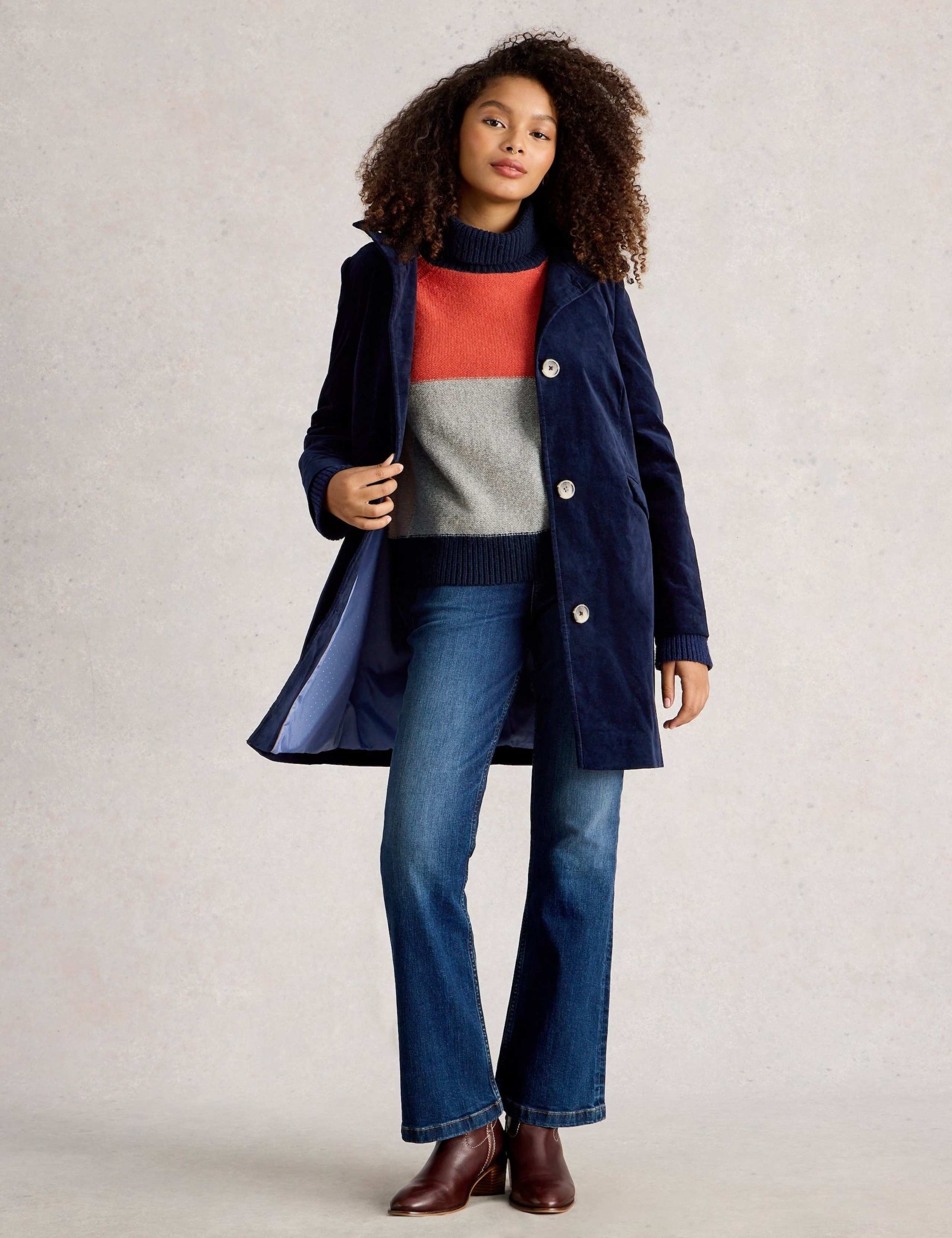 Cotton Rich Velvet Overcoat 1 of 6