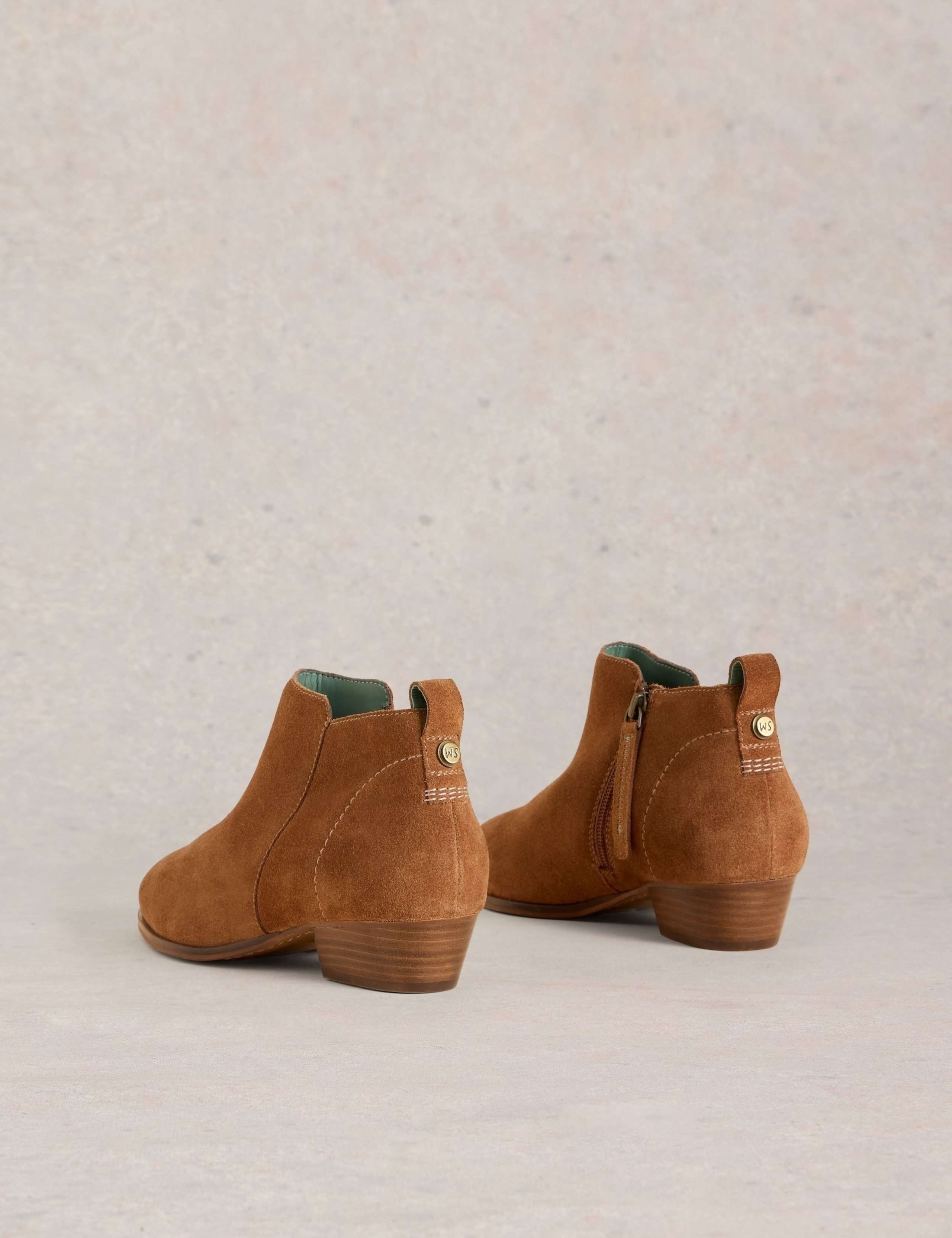 Wide Fit Suede Block Heel Ankle Boots 4 of 5