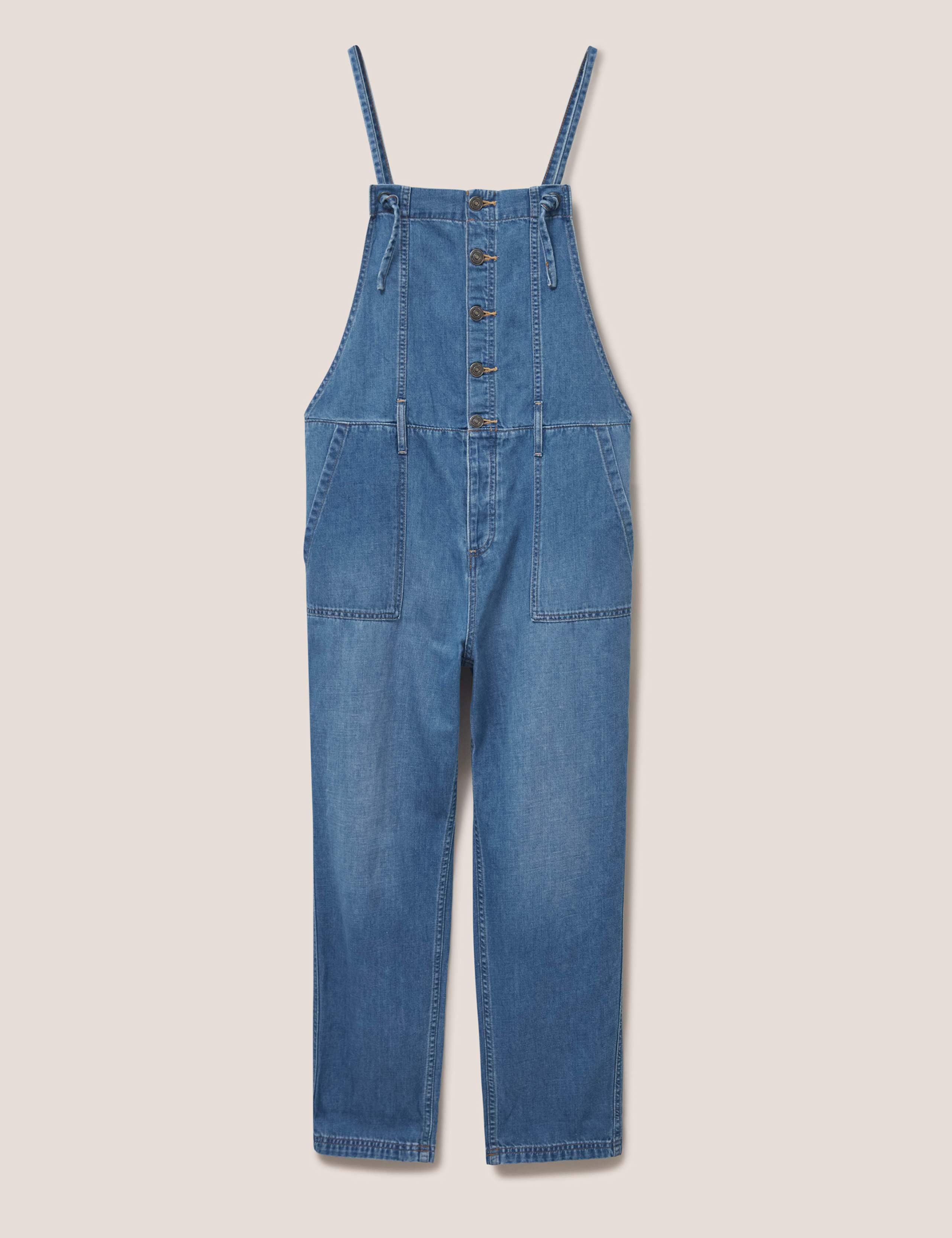 Denim Button Front Dungarees 2 of 5