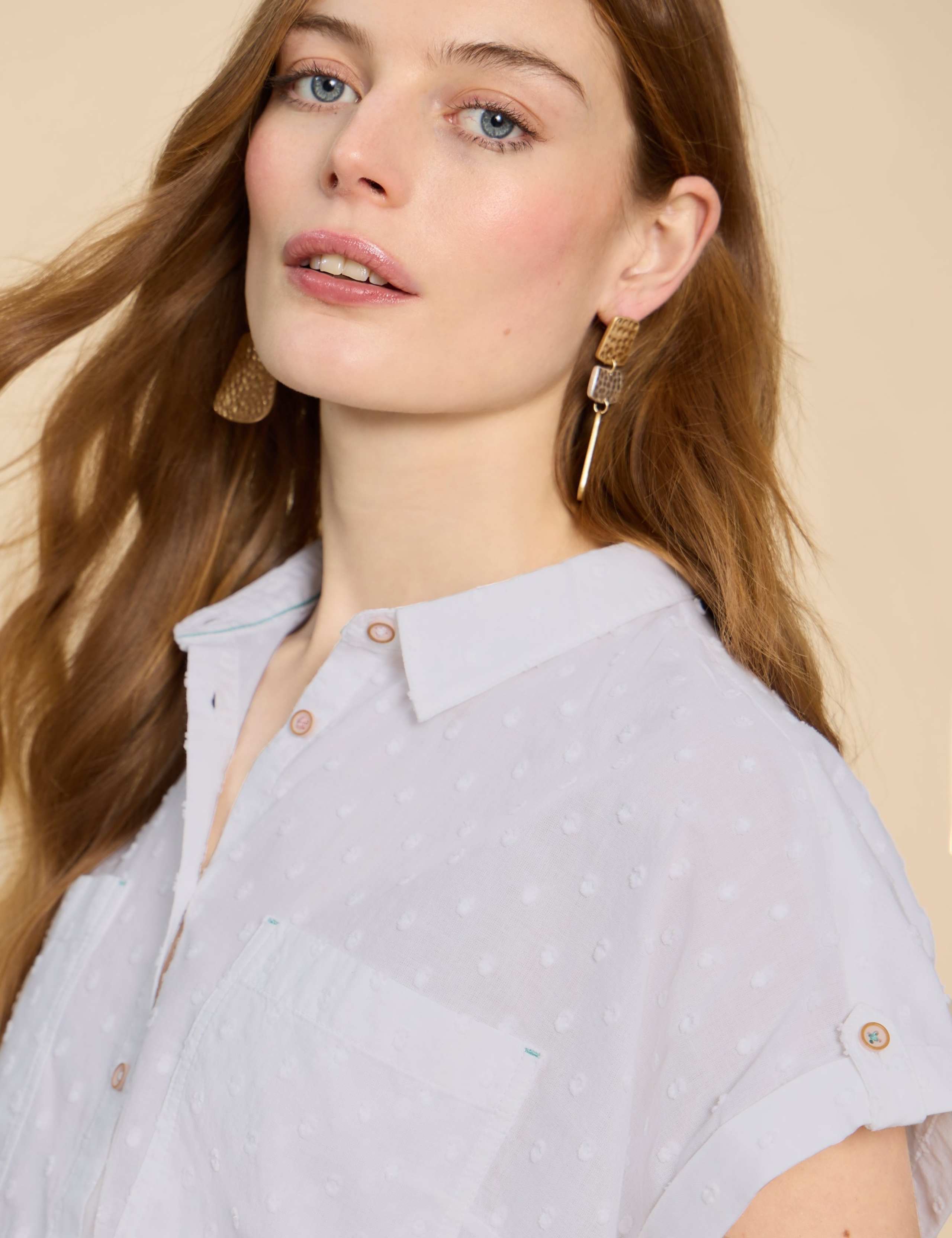 Pure Cotton Textured Button Through Shirt 4 of 6