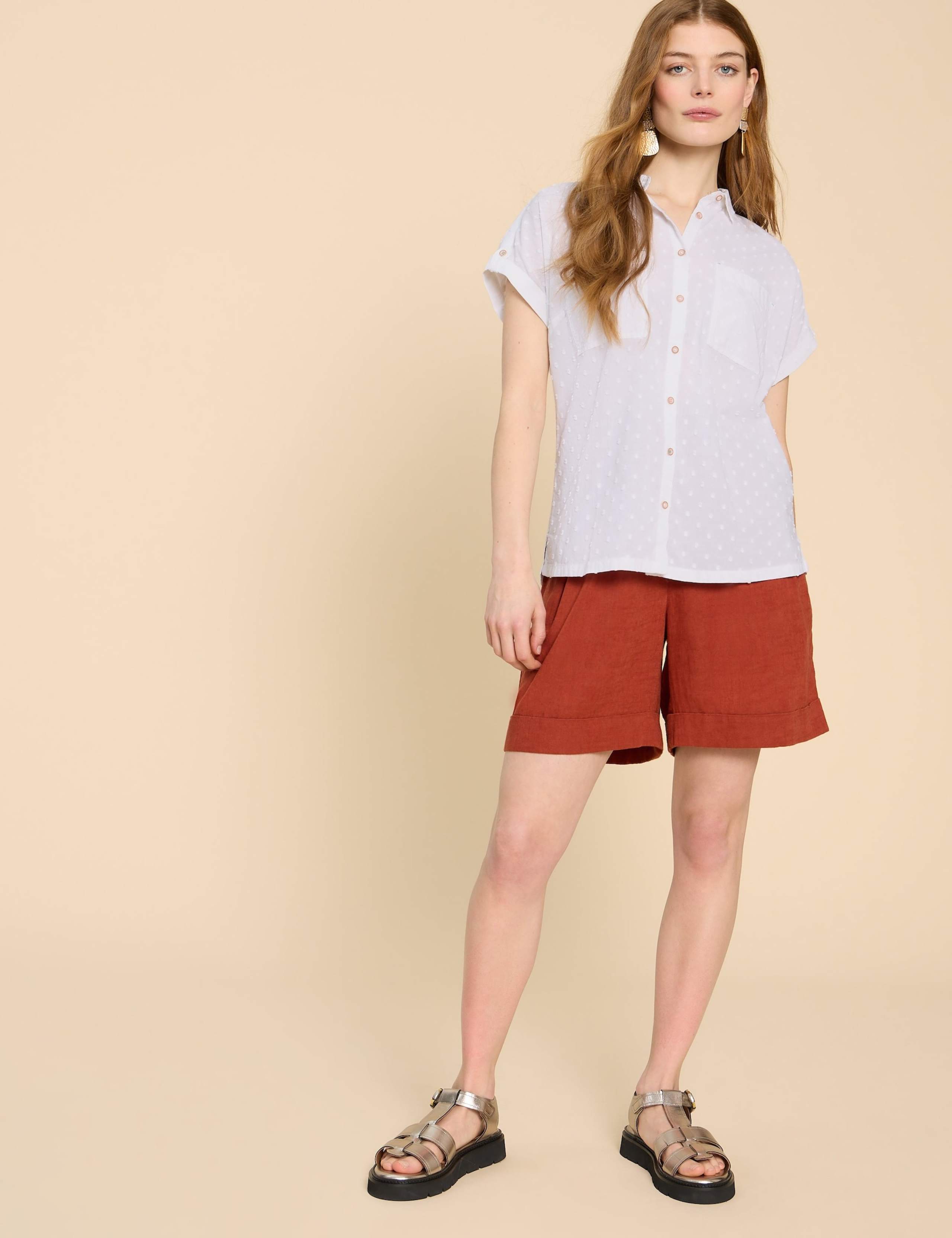 Pure Cotton Textured Button Through Shirt 5 of 6