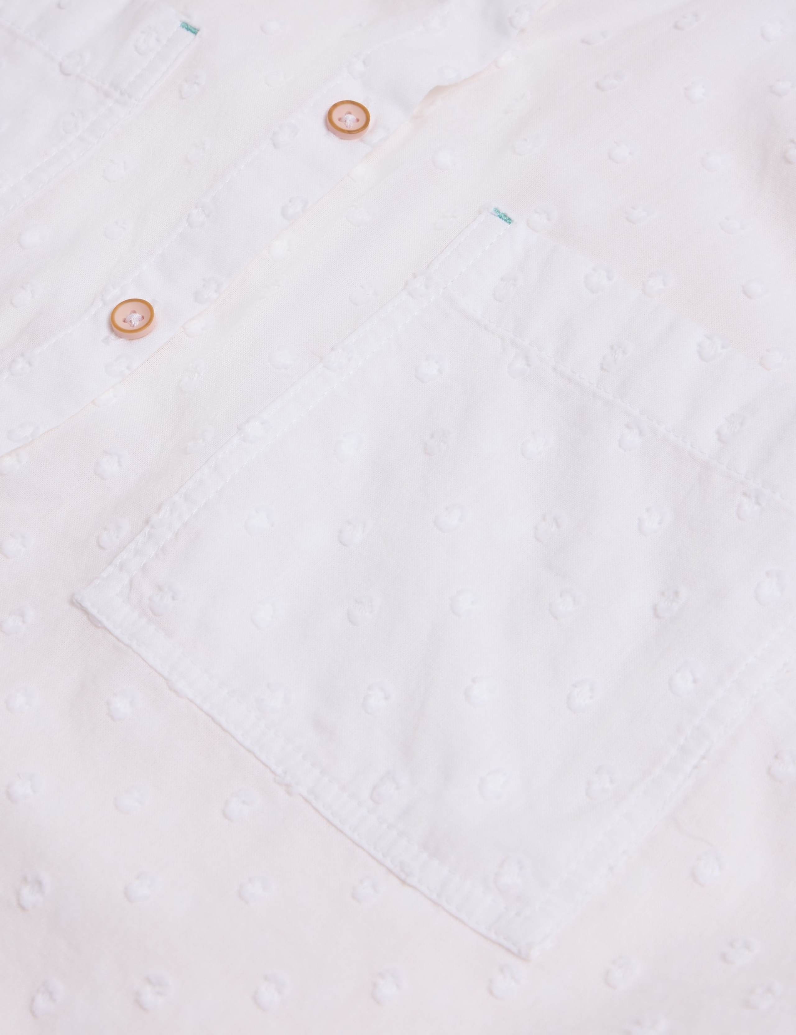 Pure Cotton Textured Button Through Shirt 6 of 6