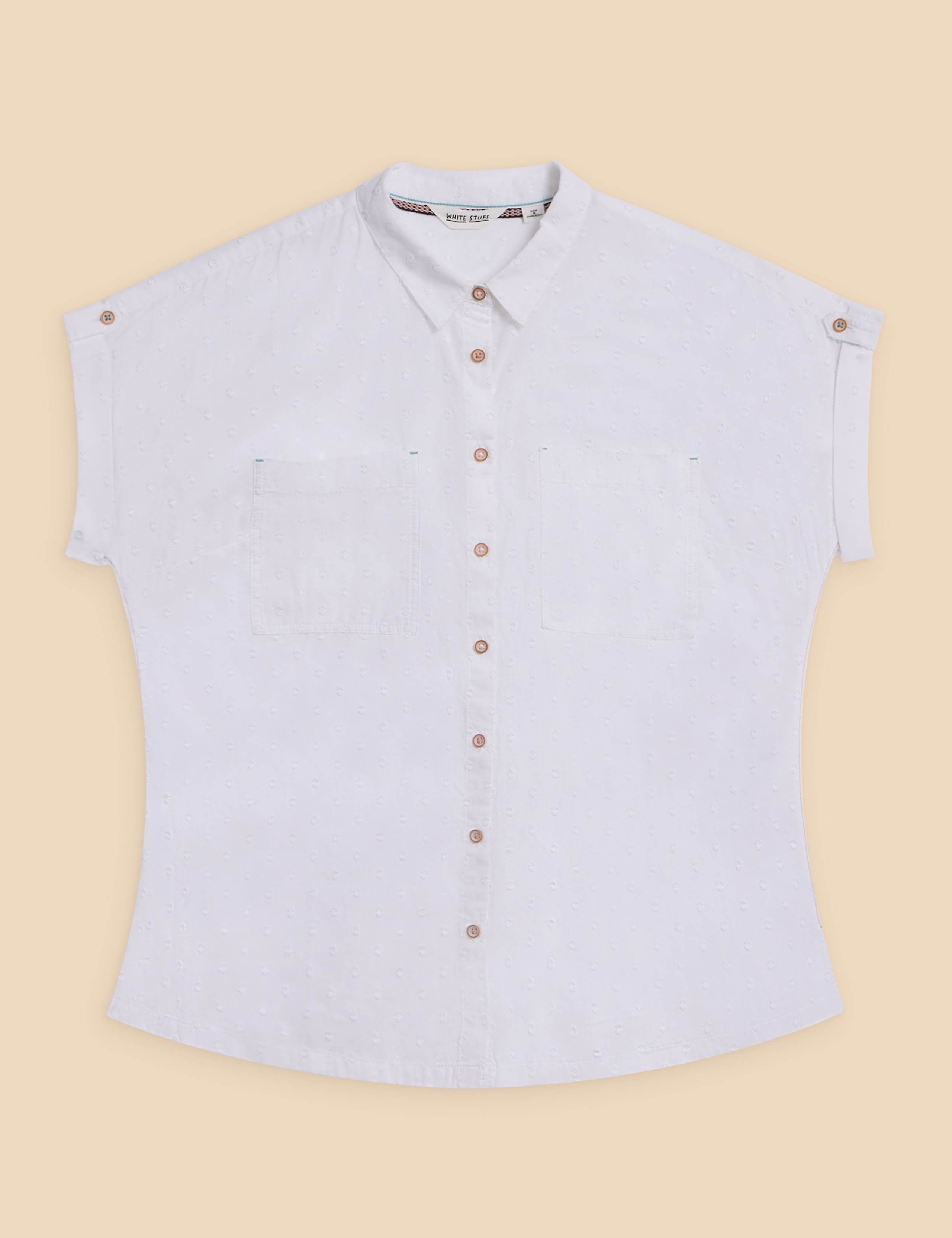 Pure Cotton Textured Button Through Shirt 2 of 6