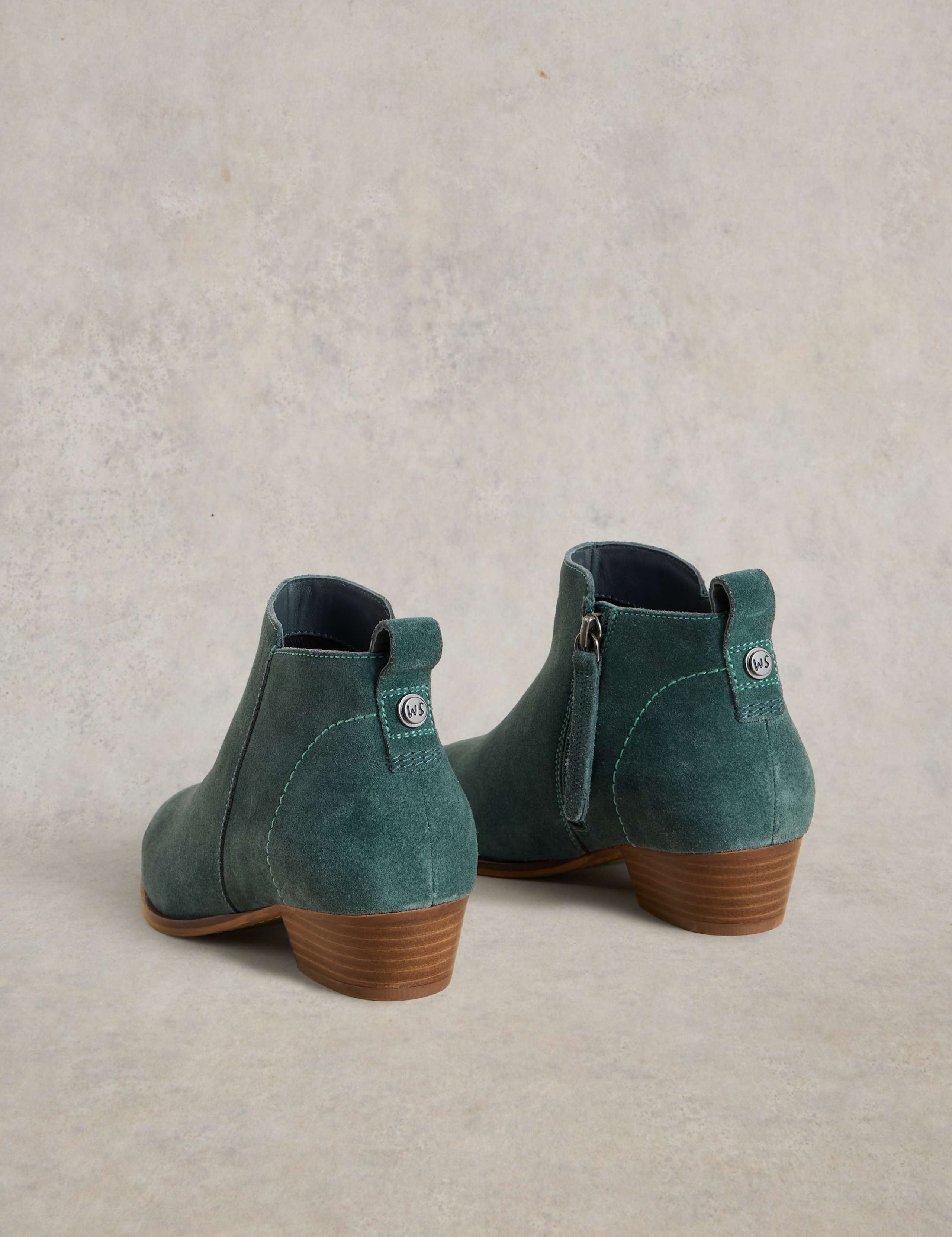 Suede Block Heel Ankle Boots 3 of 4