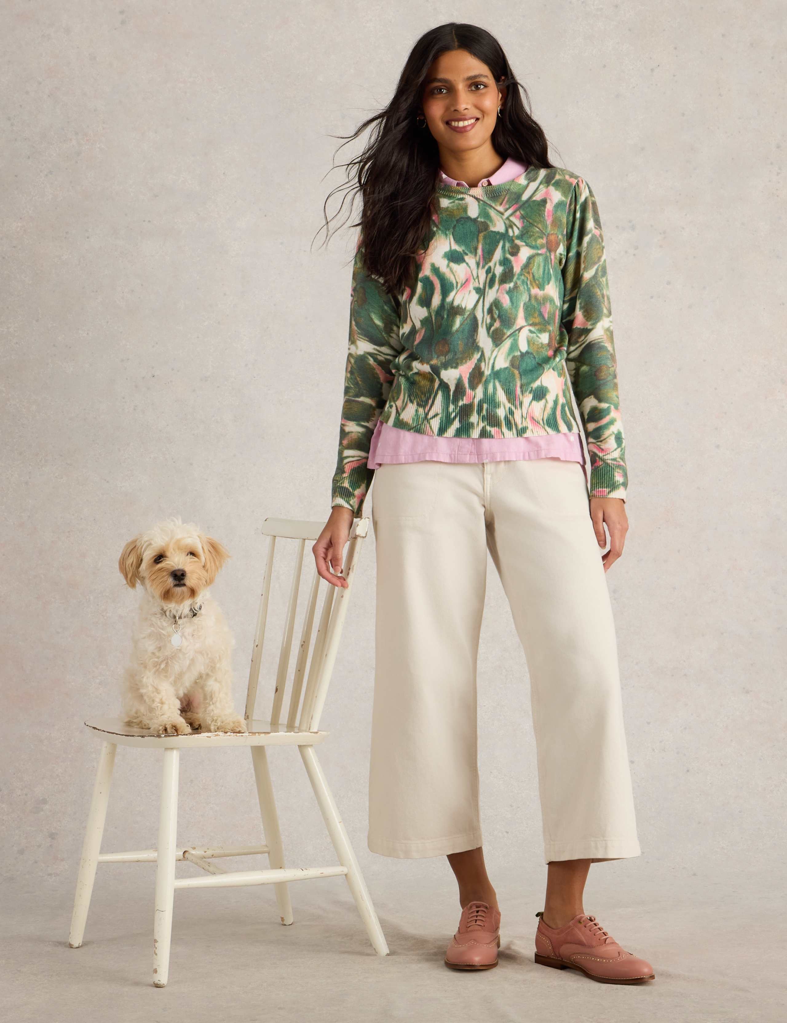 Pure Cotton Ombre Crew Neck Jumper 4 of 7