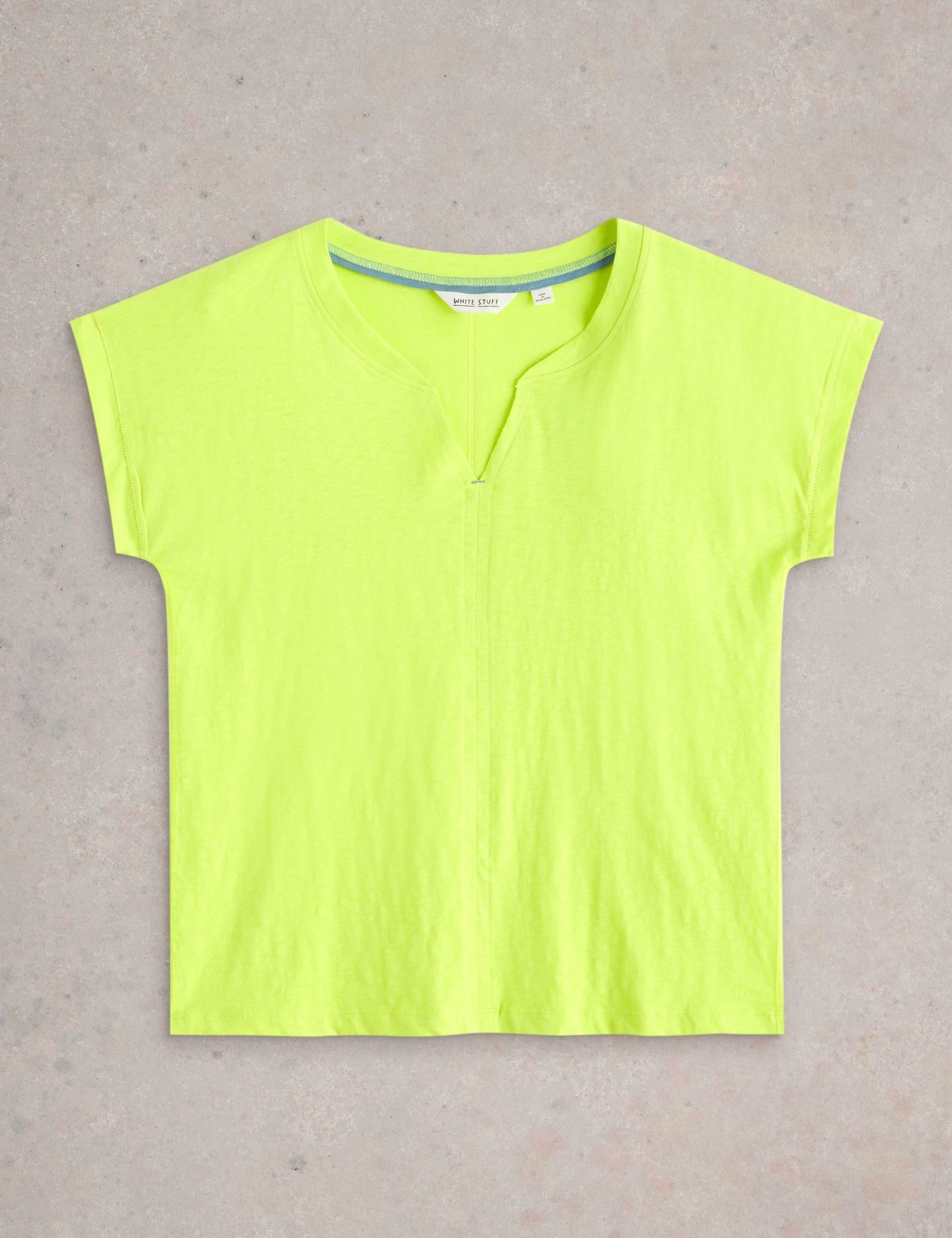 Pure Cotton Notch Neck T-Shirt 2 of 6