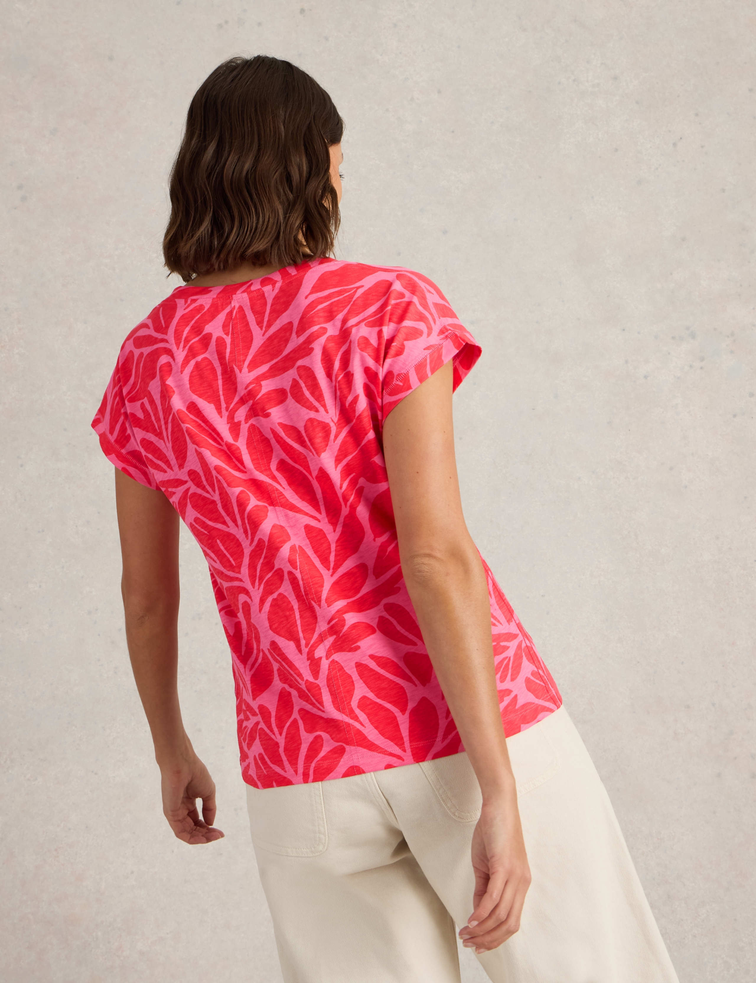 Pure Cotton Printed Notch Neck T-Shirt 4 of 6