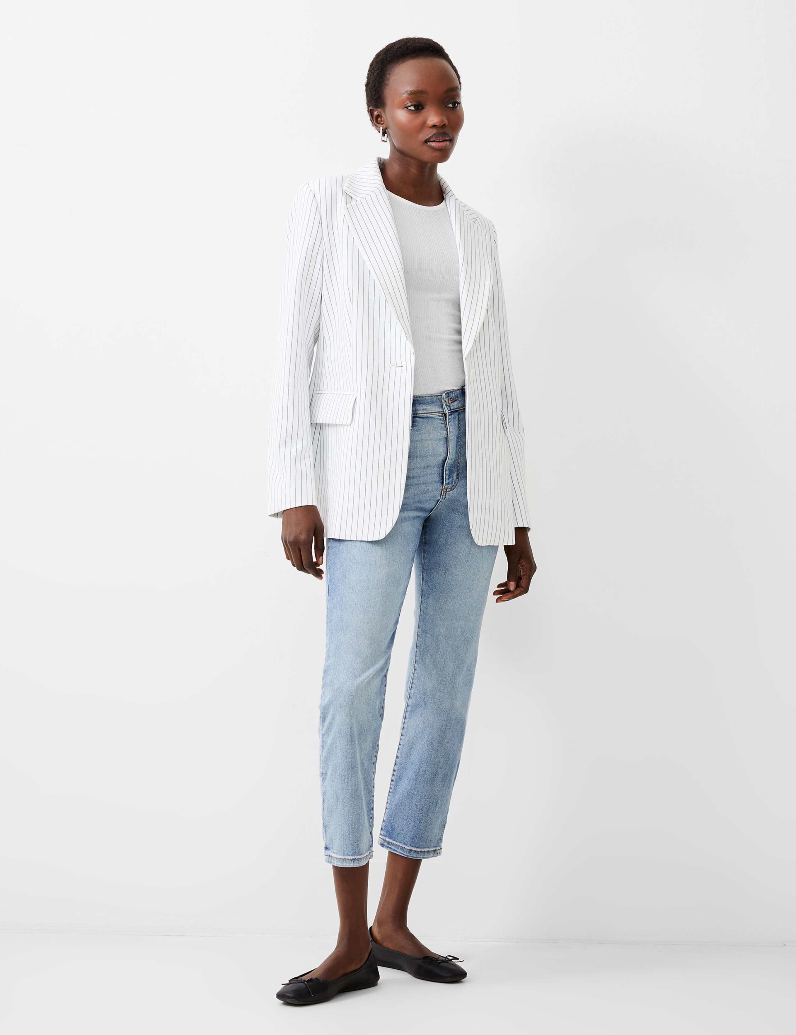 Pinstripe Single Breasted Blazer 2 of 3