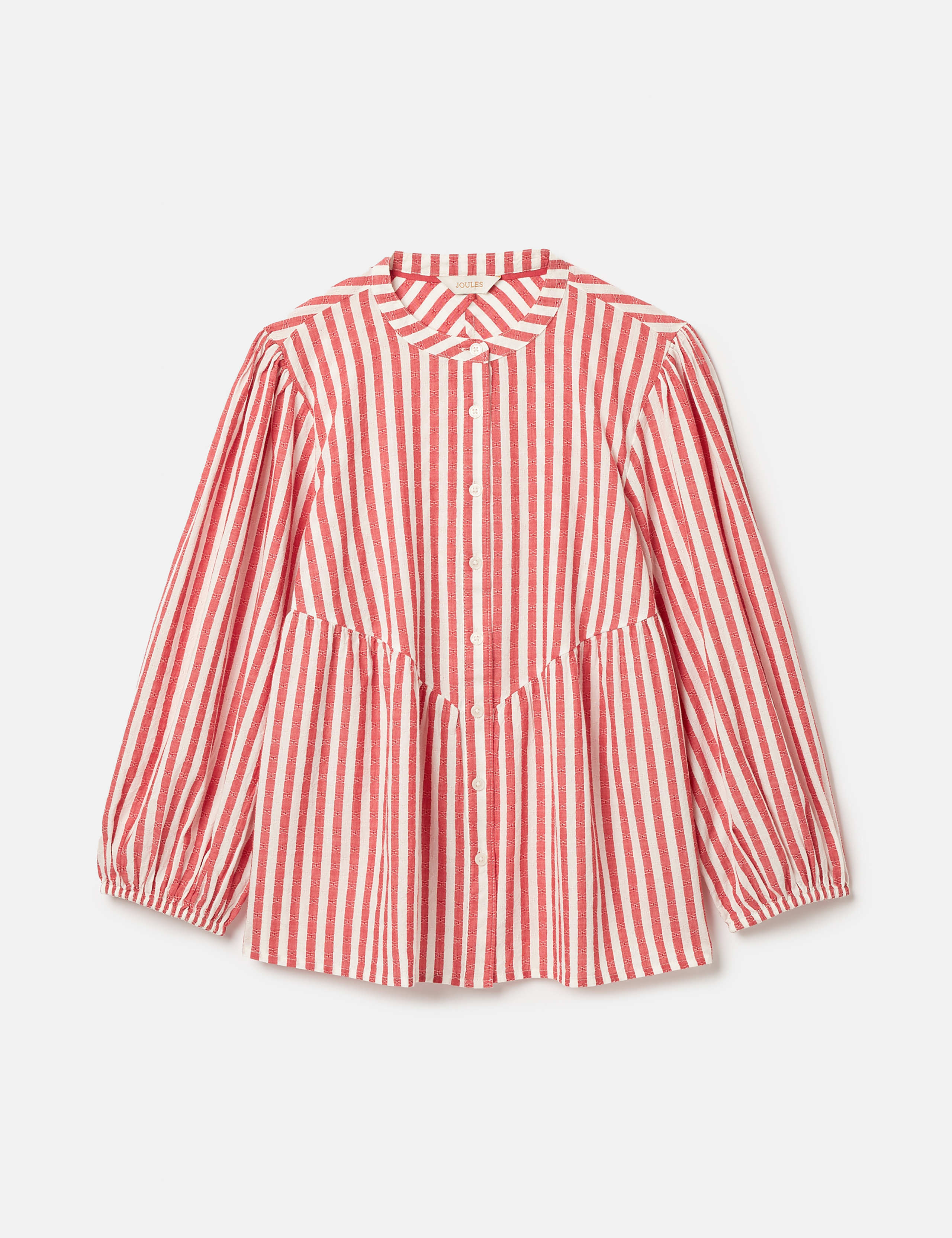 Pure Cotton Striped Blouson Sleeve Blouse 2 of 6