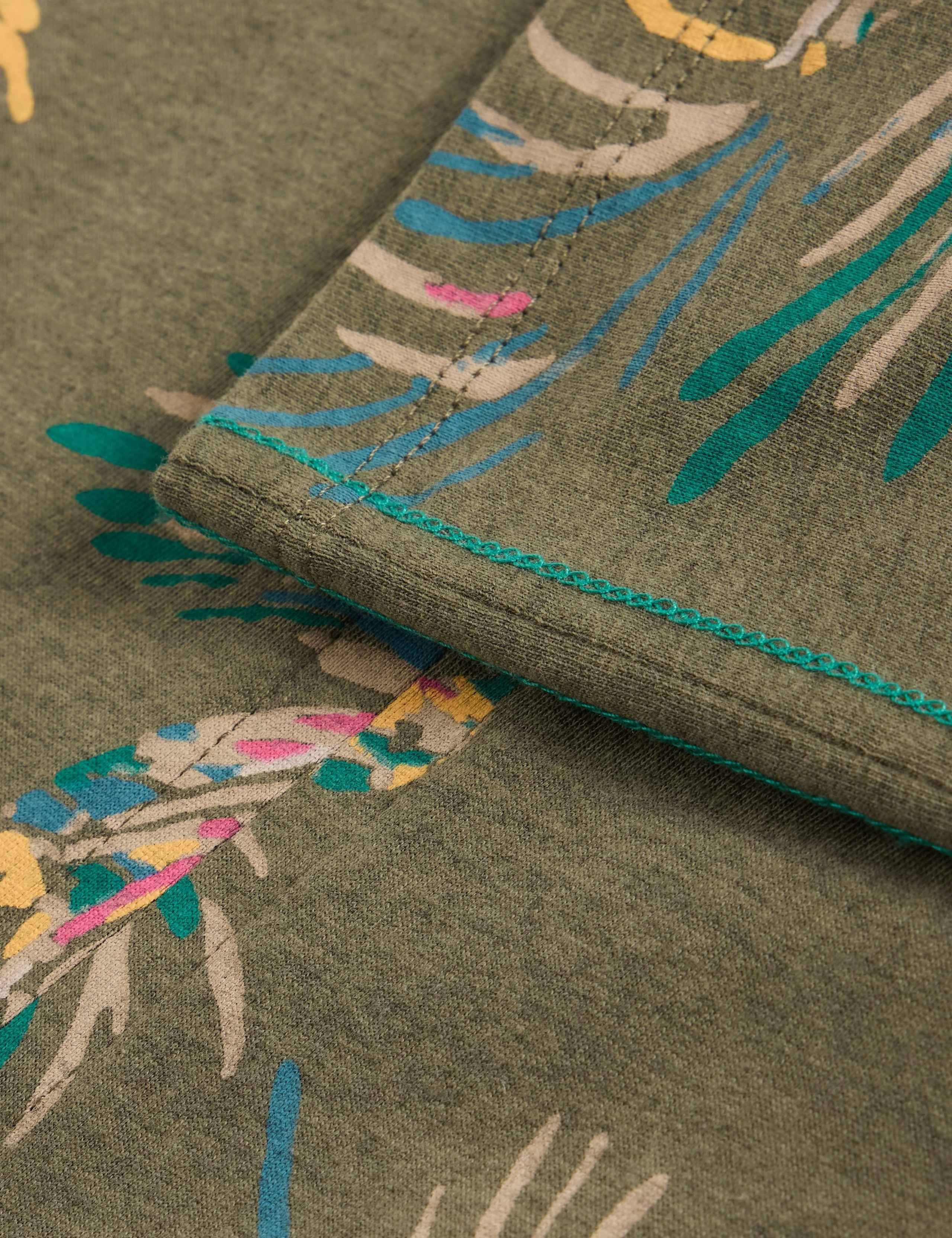 Pure Cotton Bird Print T-Shirt 7 of 8
