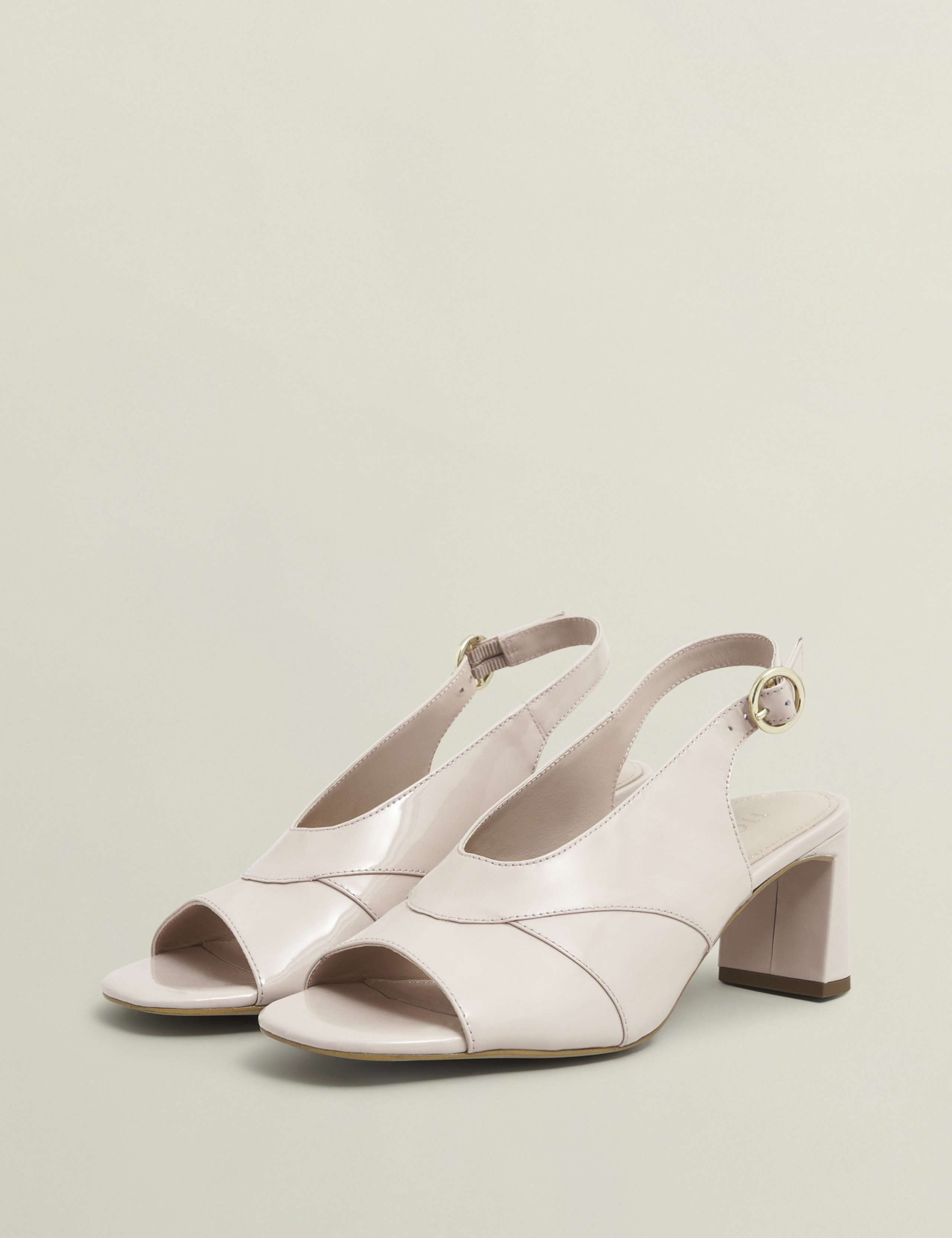 Suede Block Heel Slingback Open Toe Sandals 2 of 5