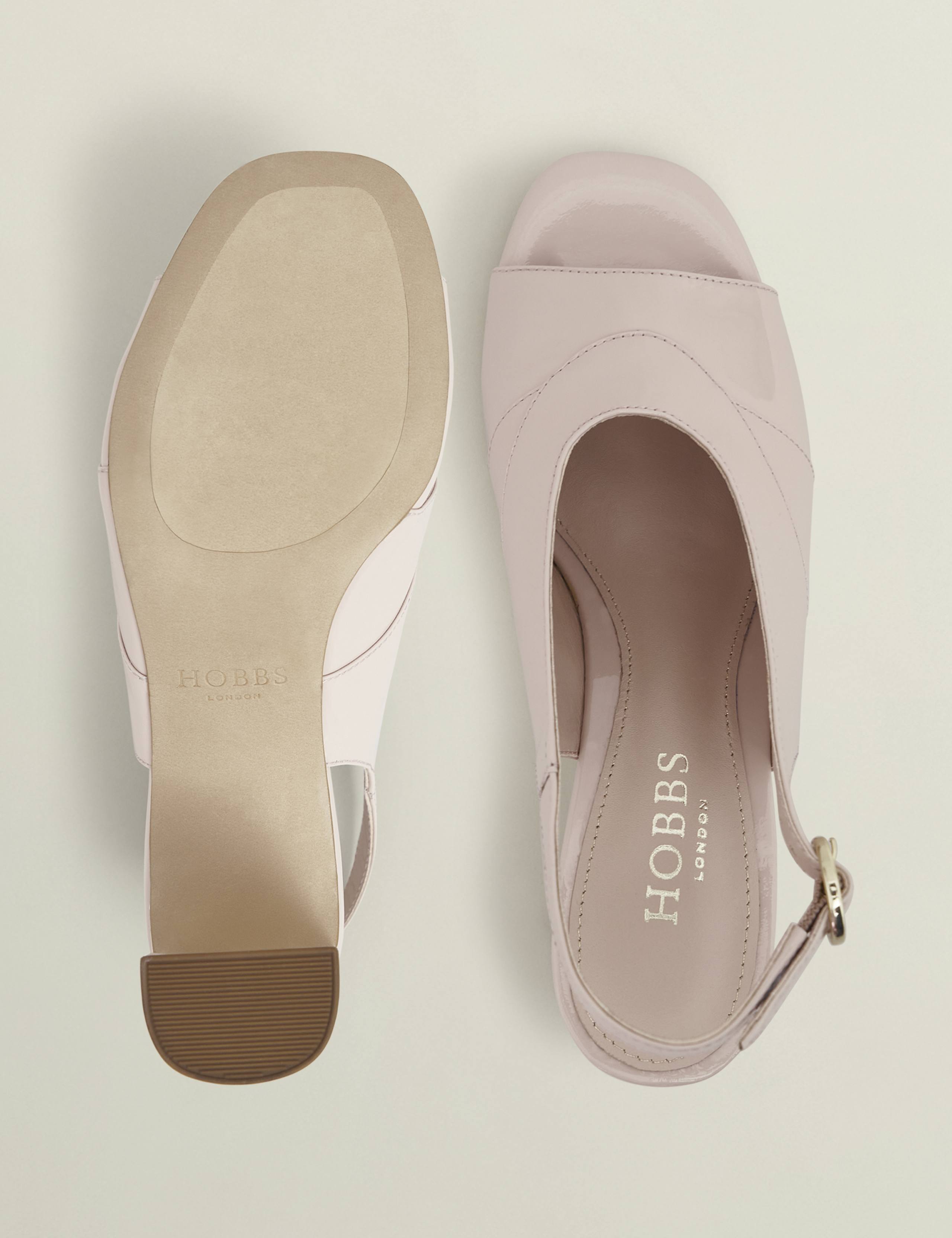 Suede Block Heel Slingback Open Toe Sandals 3 of 5