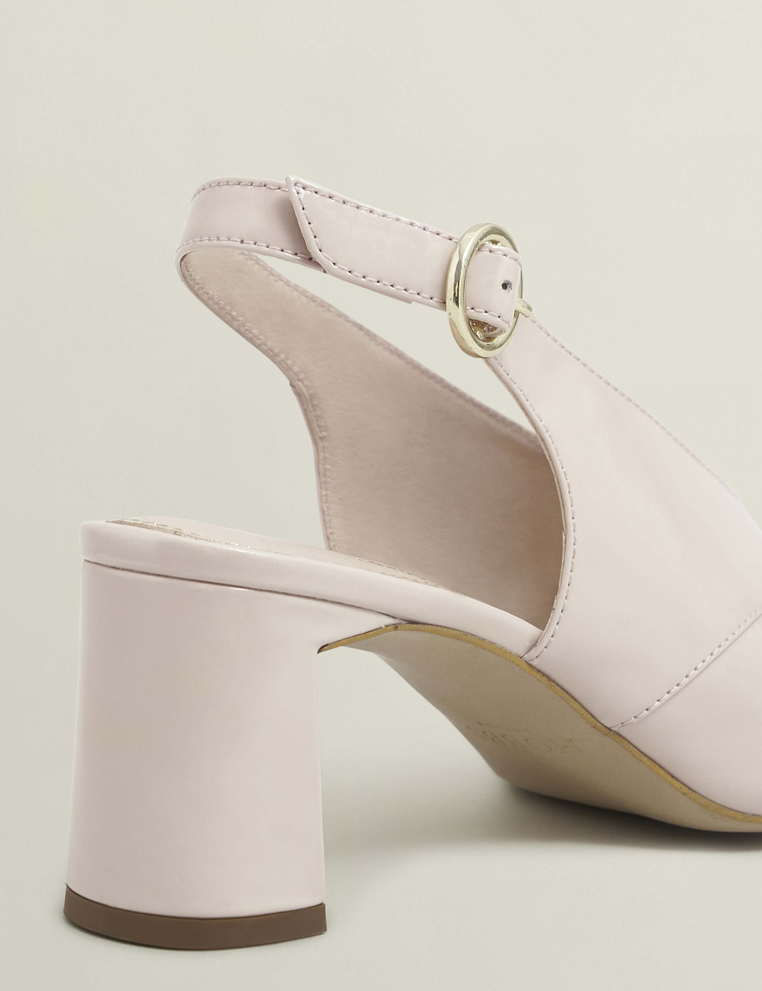Suede Block Heel Slingback Open Toe Sandals 4 of 5