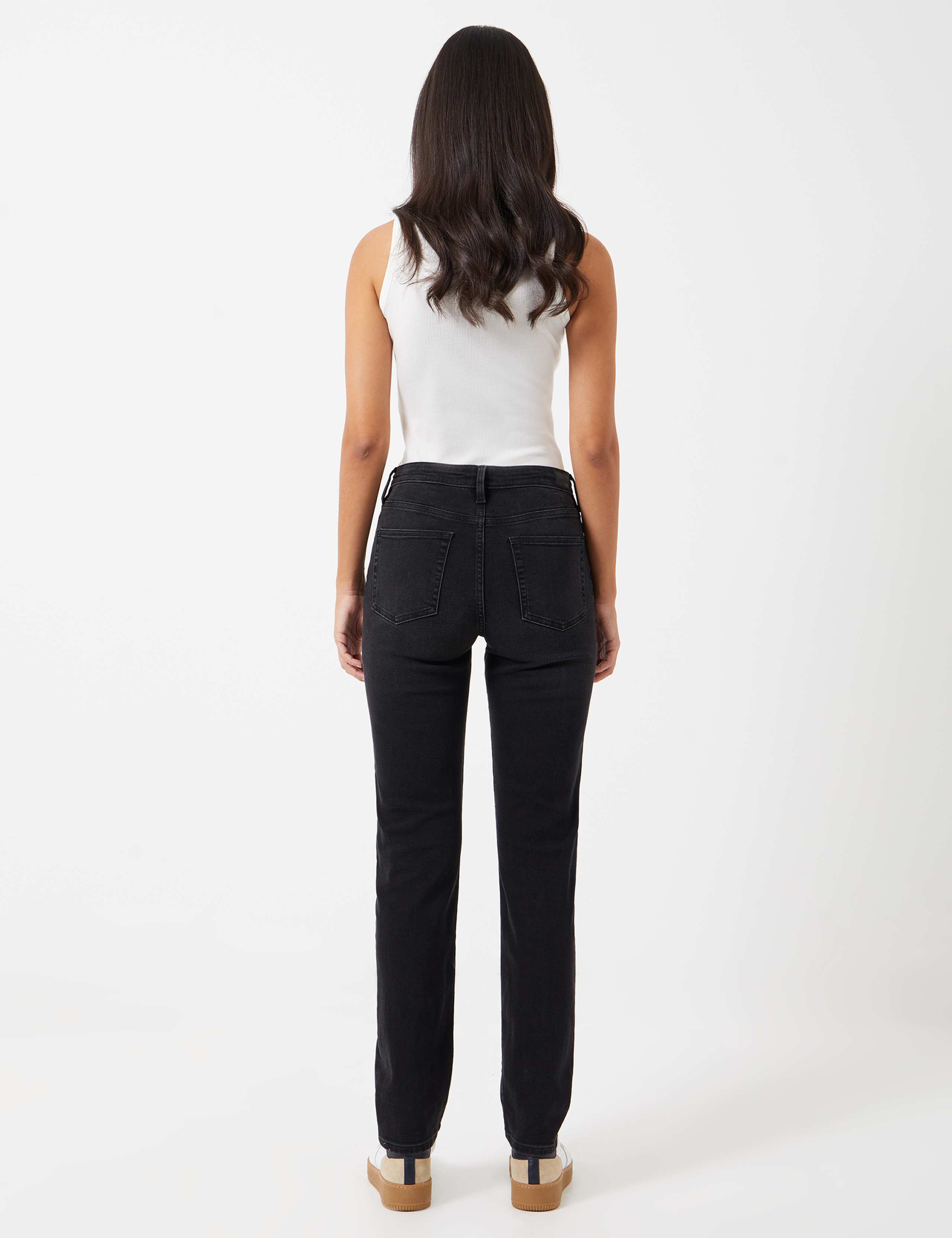 High Waisted Slim Straight Leg Jeans 3 of 4