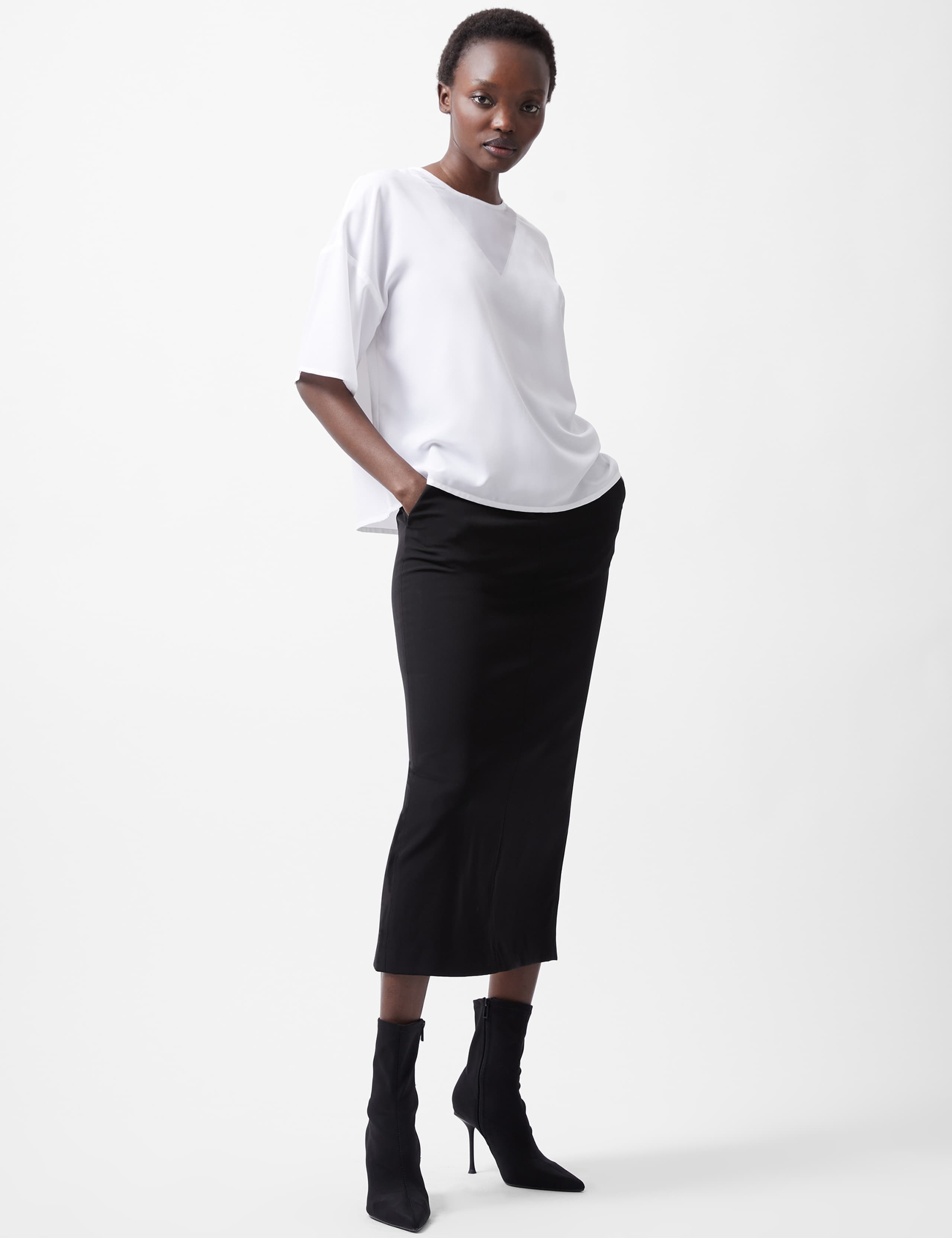 Crepe V-Neck Top 3 of 4