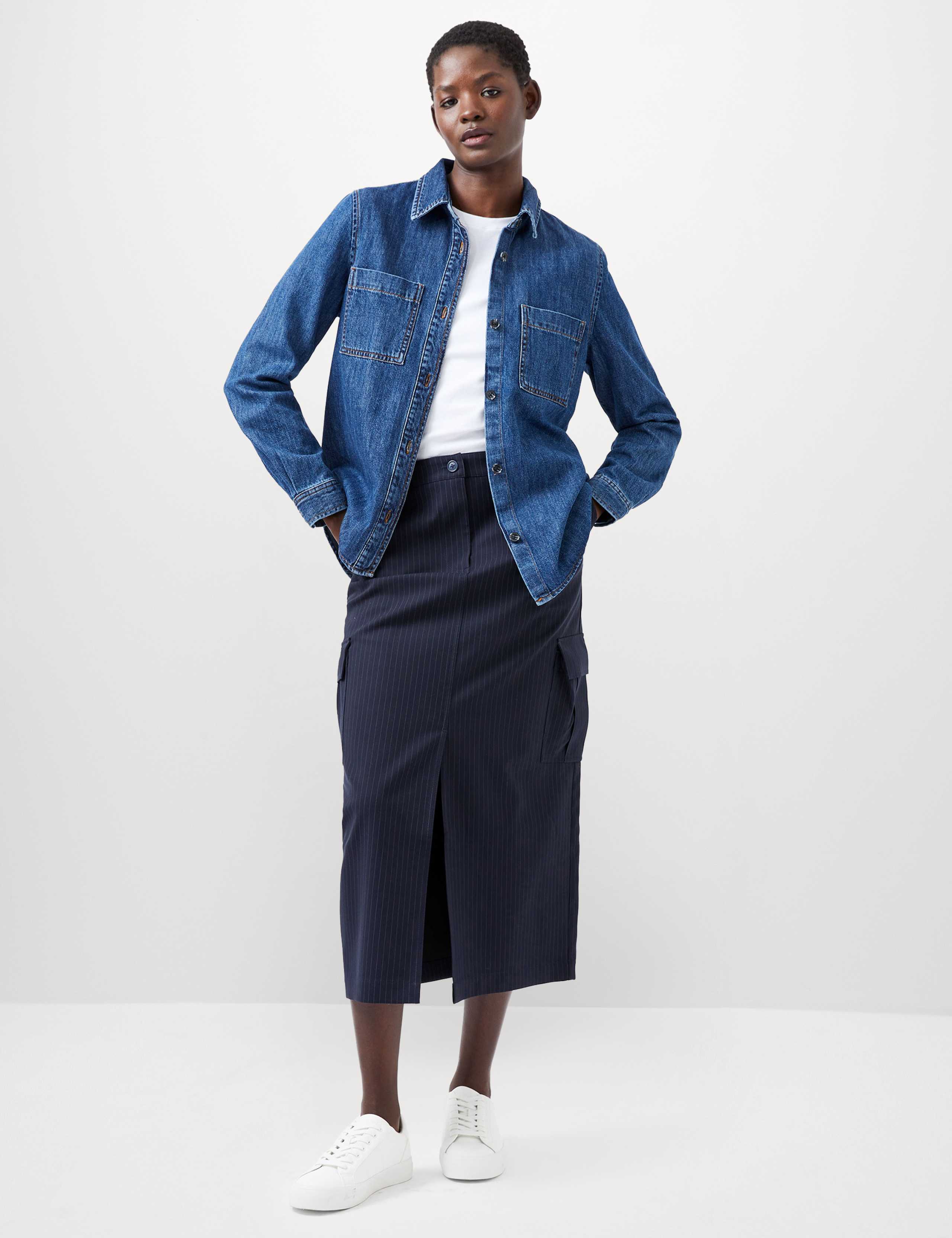 Denim Collared Relaxed Shirt 3 of 4