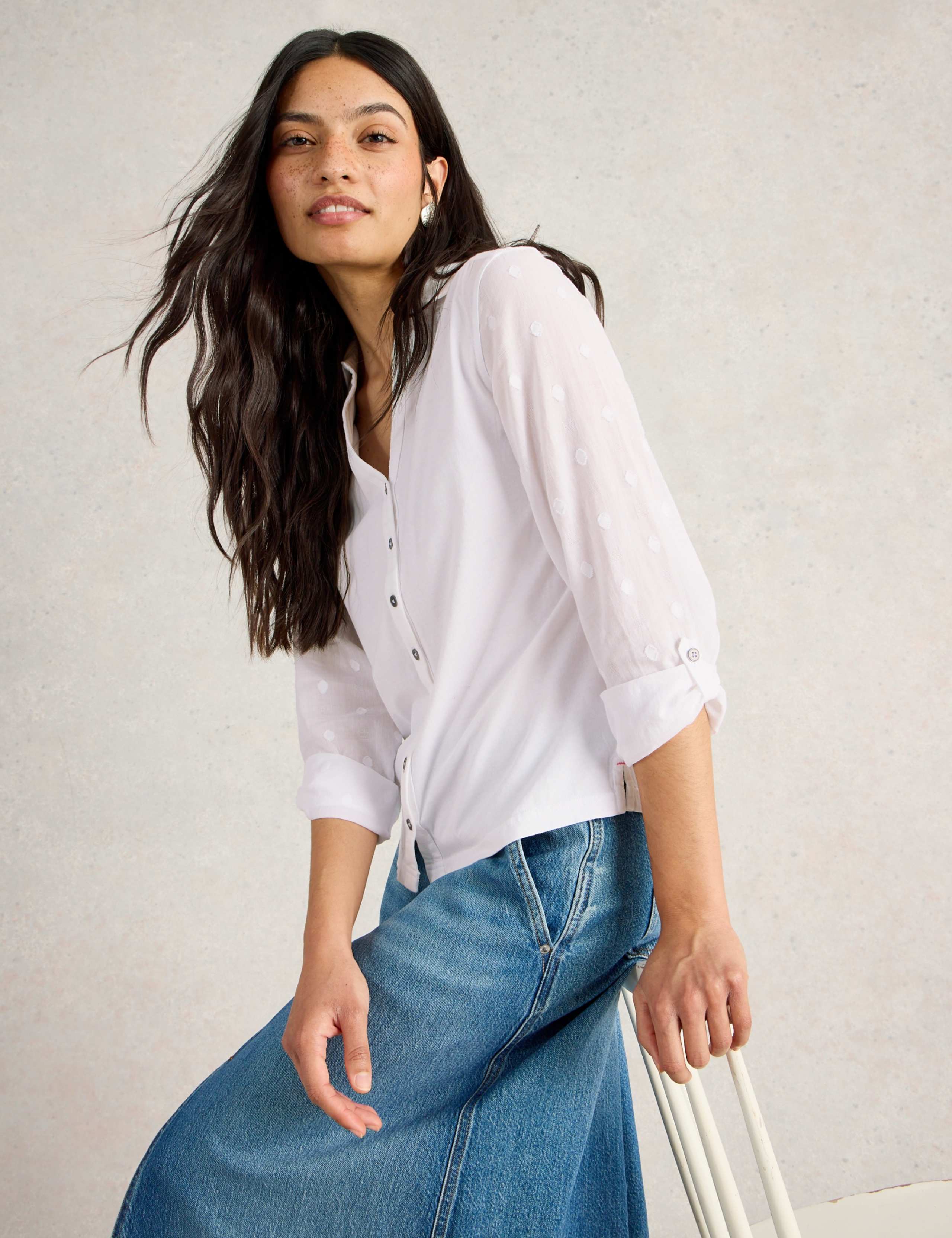 Pure Cotton Jersey Collared Shirt 5 of 6