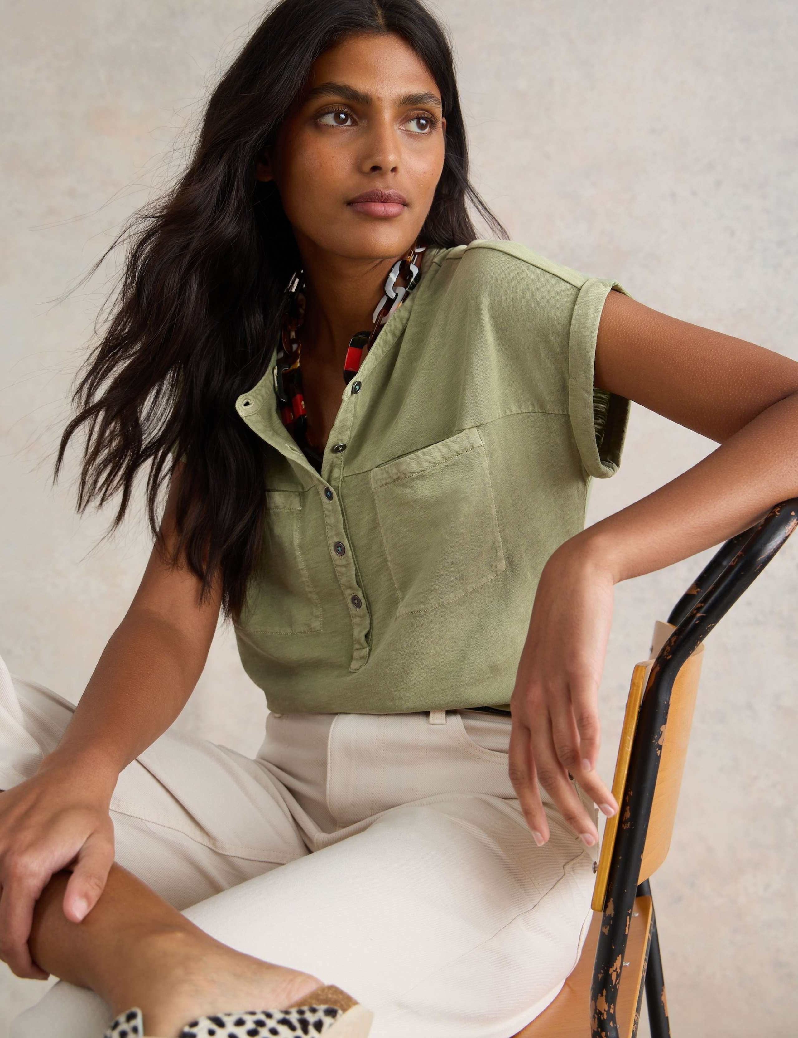 Pure Cotton Crew Neck Shirt 3 of 6