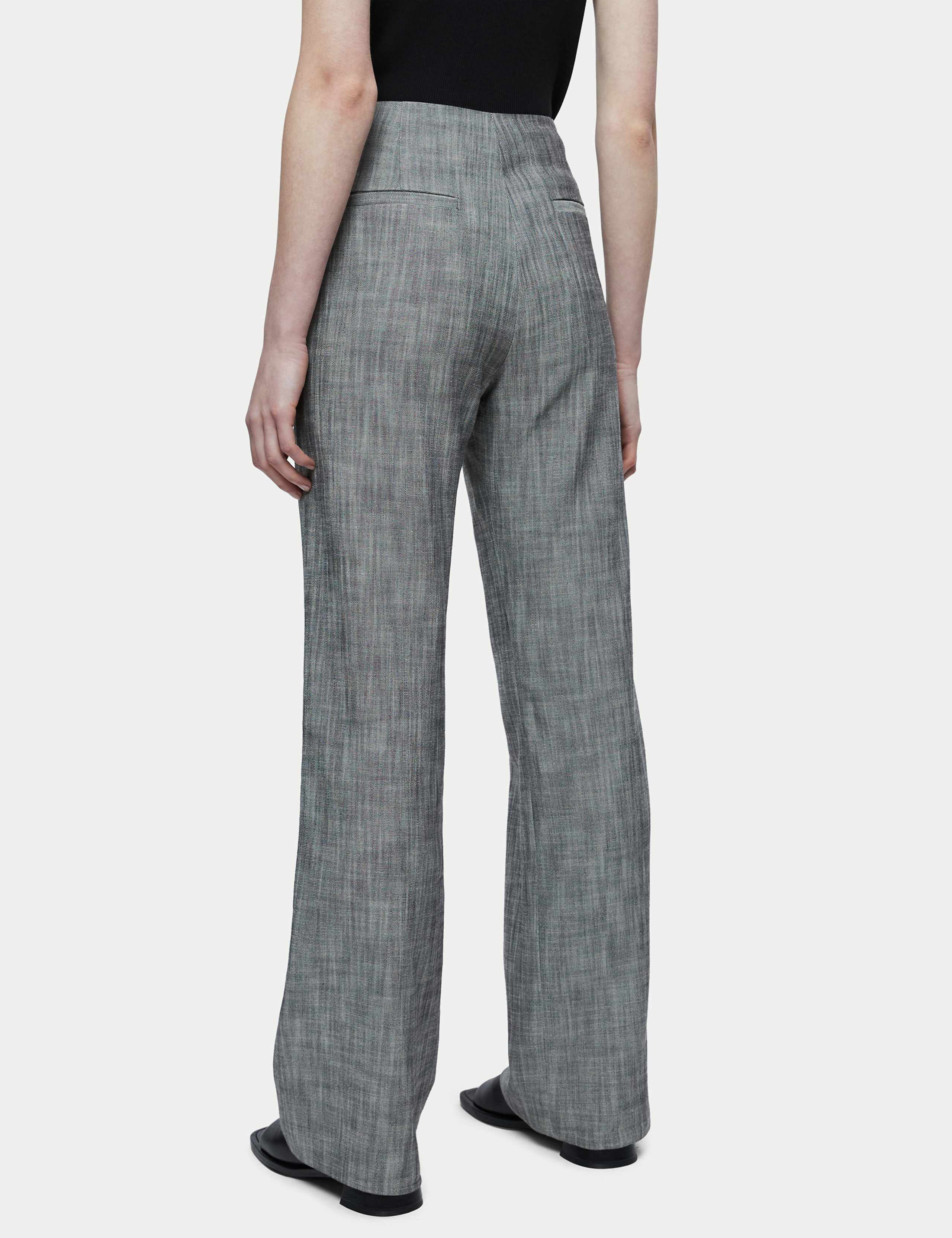 Checked Side Zip Wide Leg Trousers 4 of 4