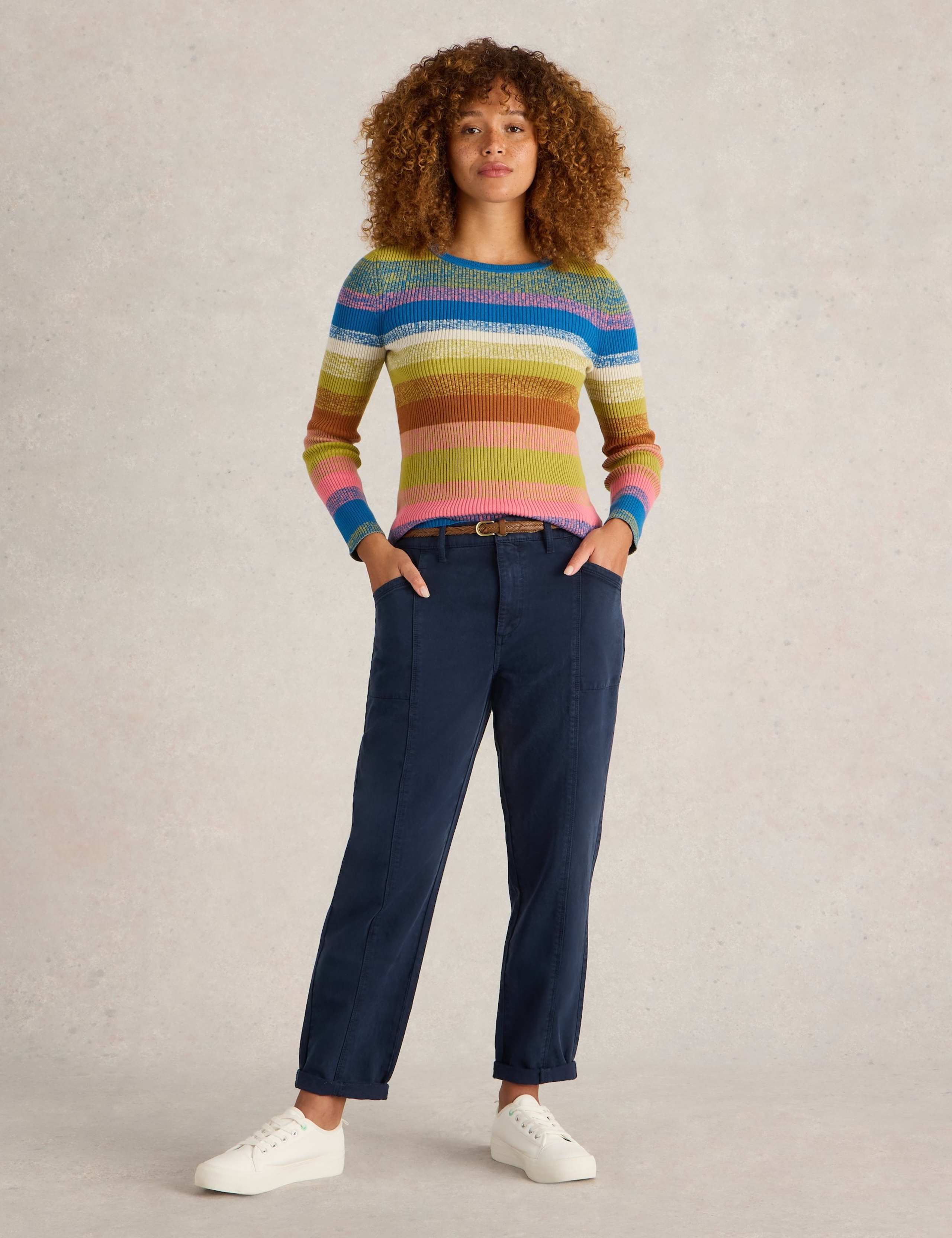 Cotton Blend Trousers 1 of 6