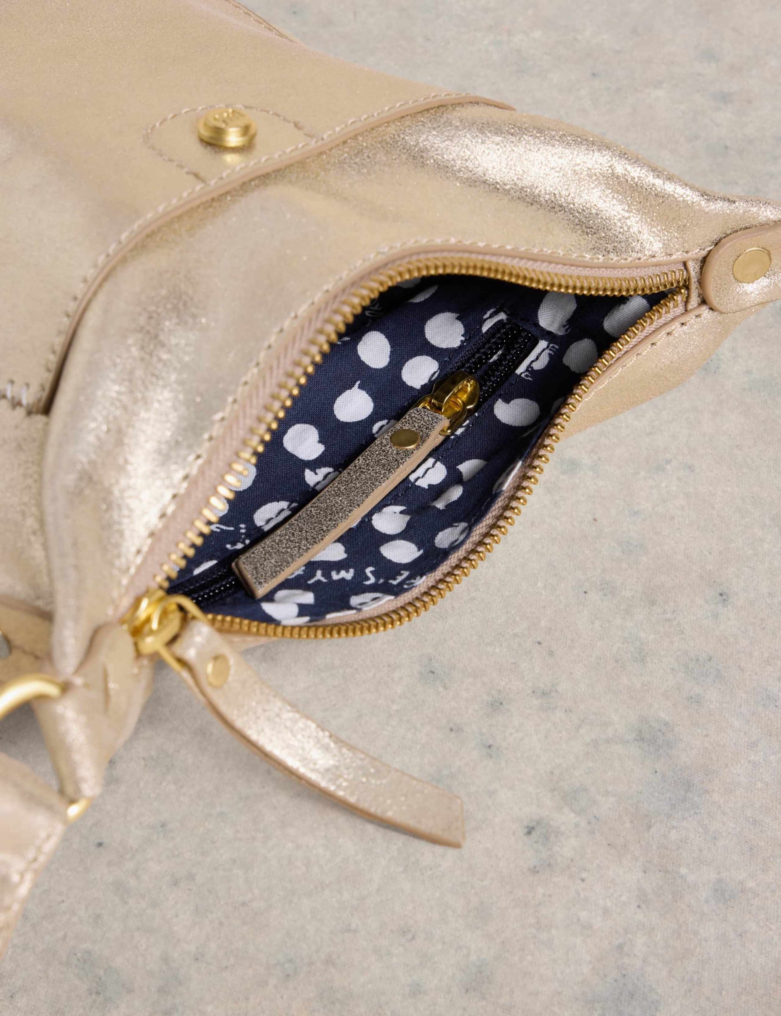 Leather Metallic Cross Body Bag 4 of 4