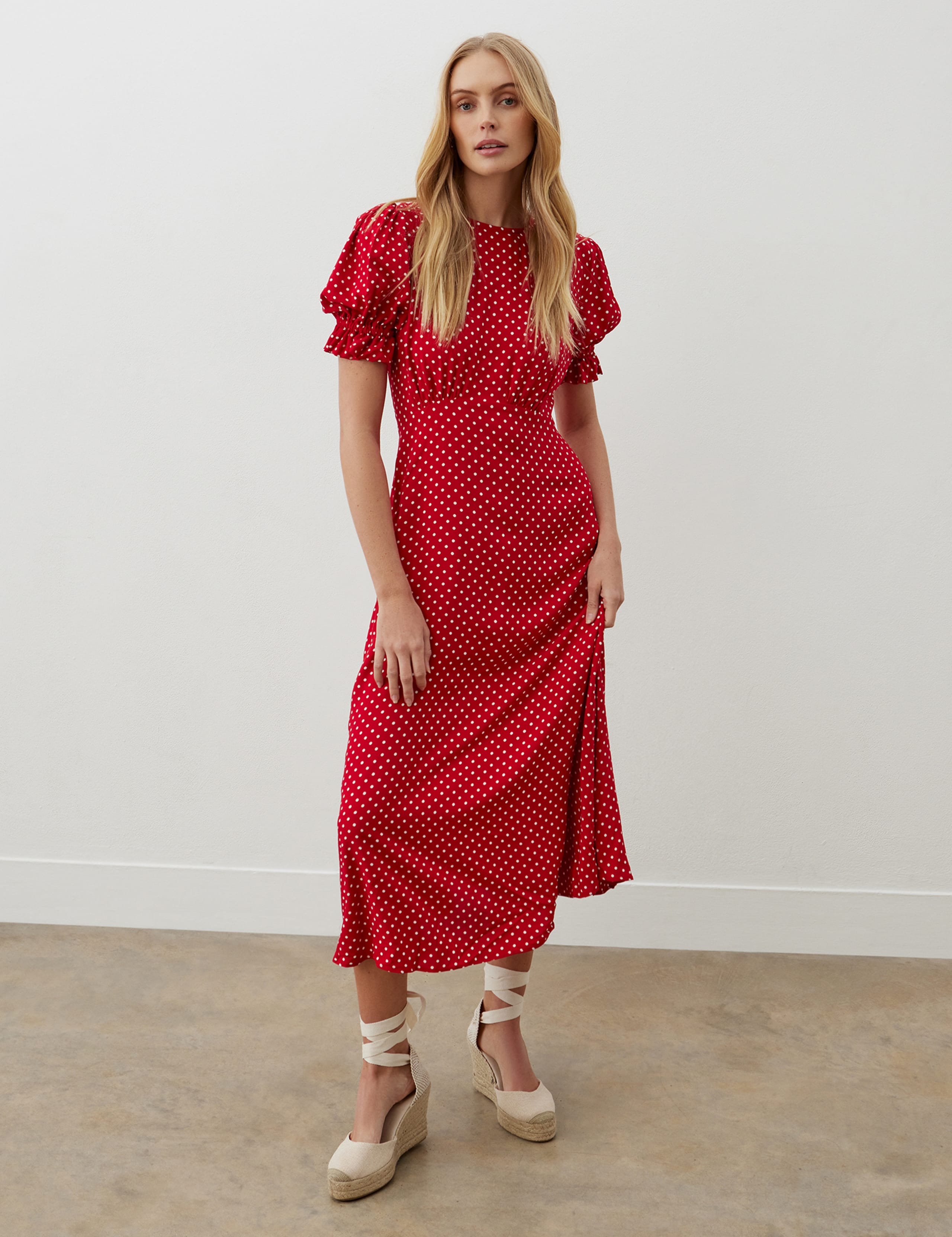 Polka Dot Midi Tea Dress 1 of 5
