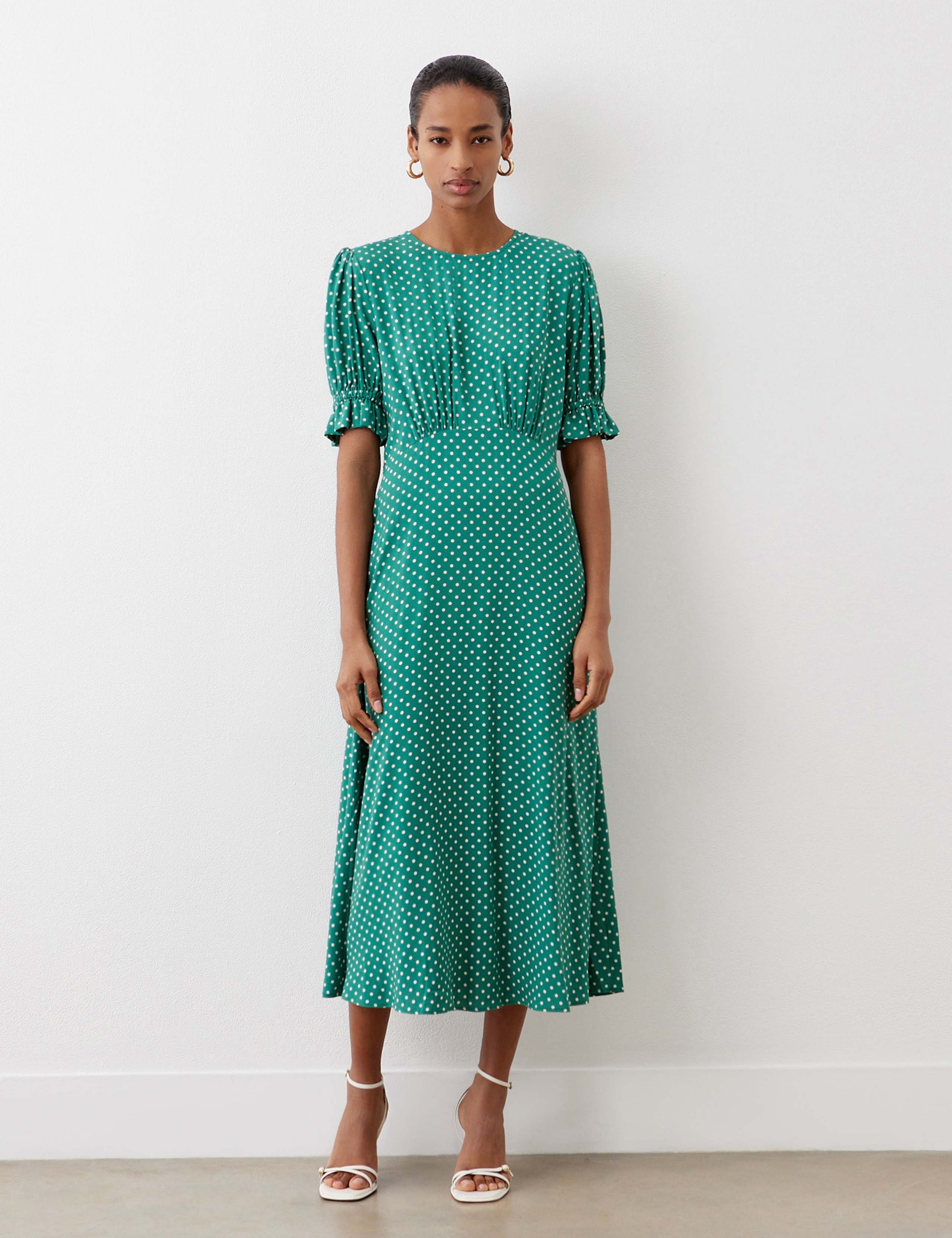 Polka Dot Midi Tea Dress 1 of 4