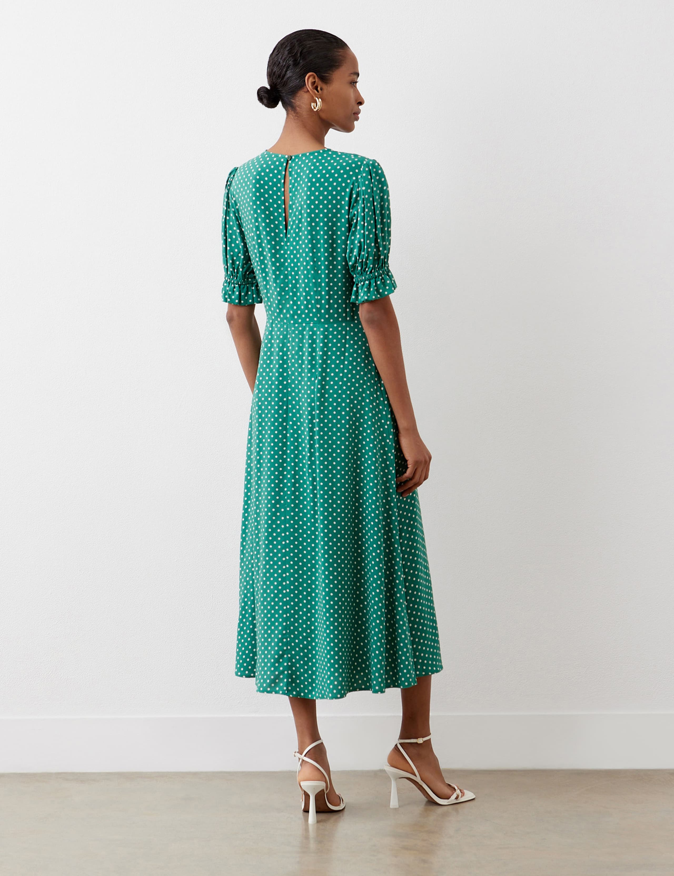 Polka Dot Midi Tea Dress 3 of 4