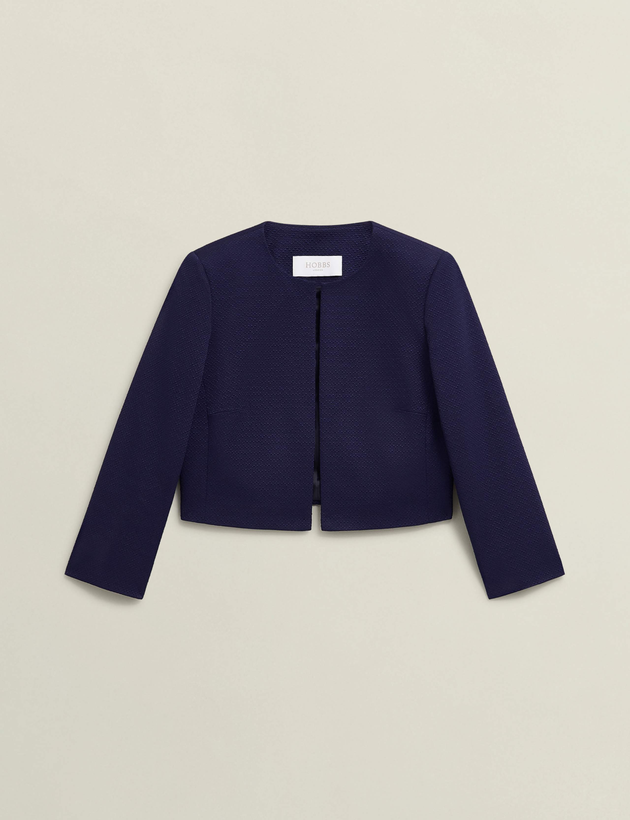 Collarless Cropped Jacket 2 of 7