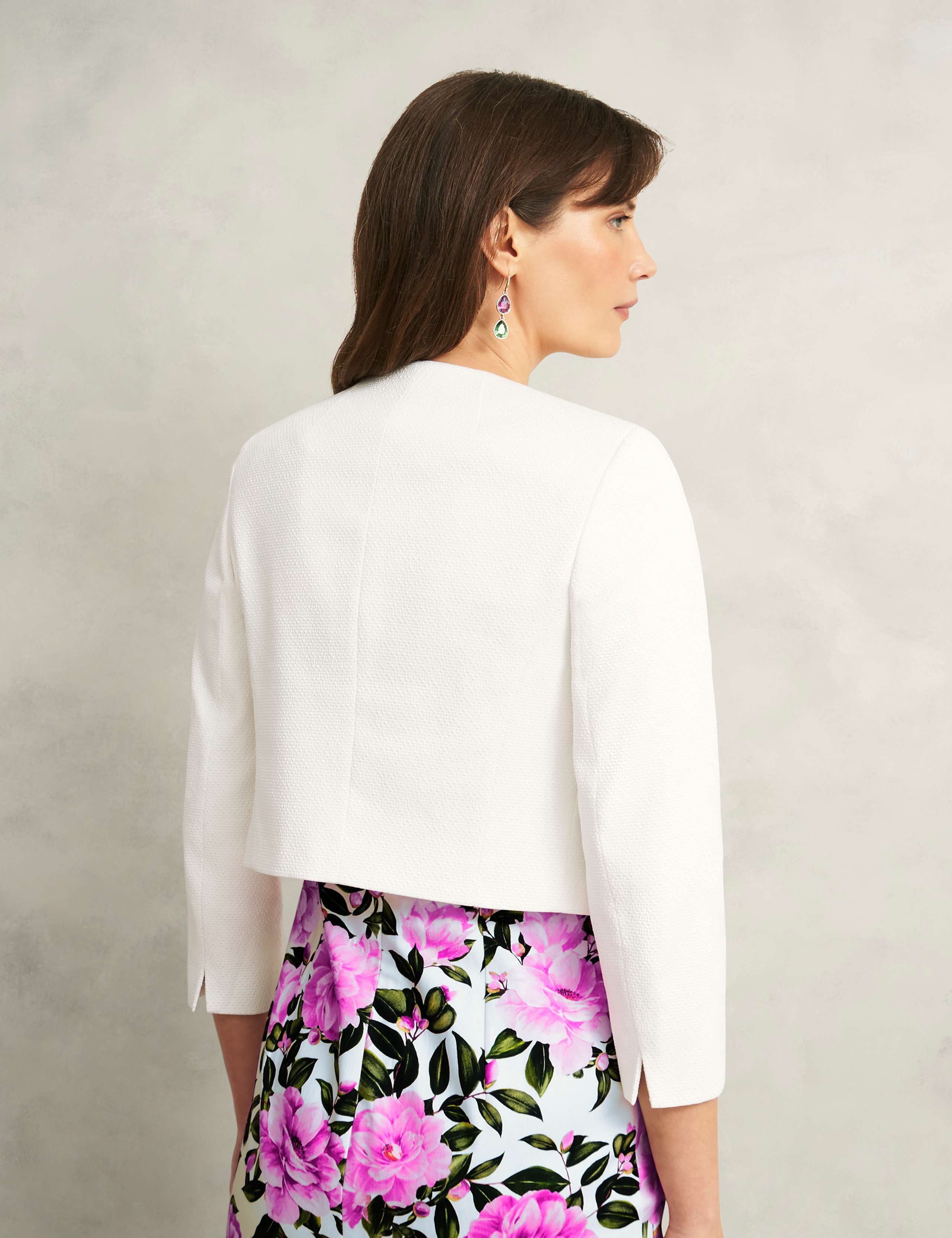 Collarless Cropped Jacket 4 of 8