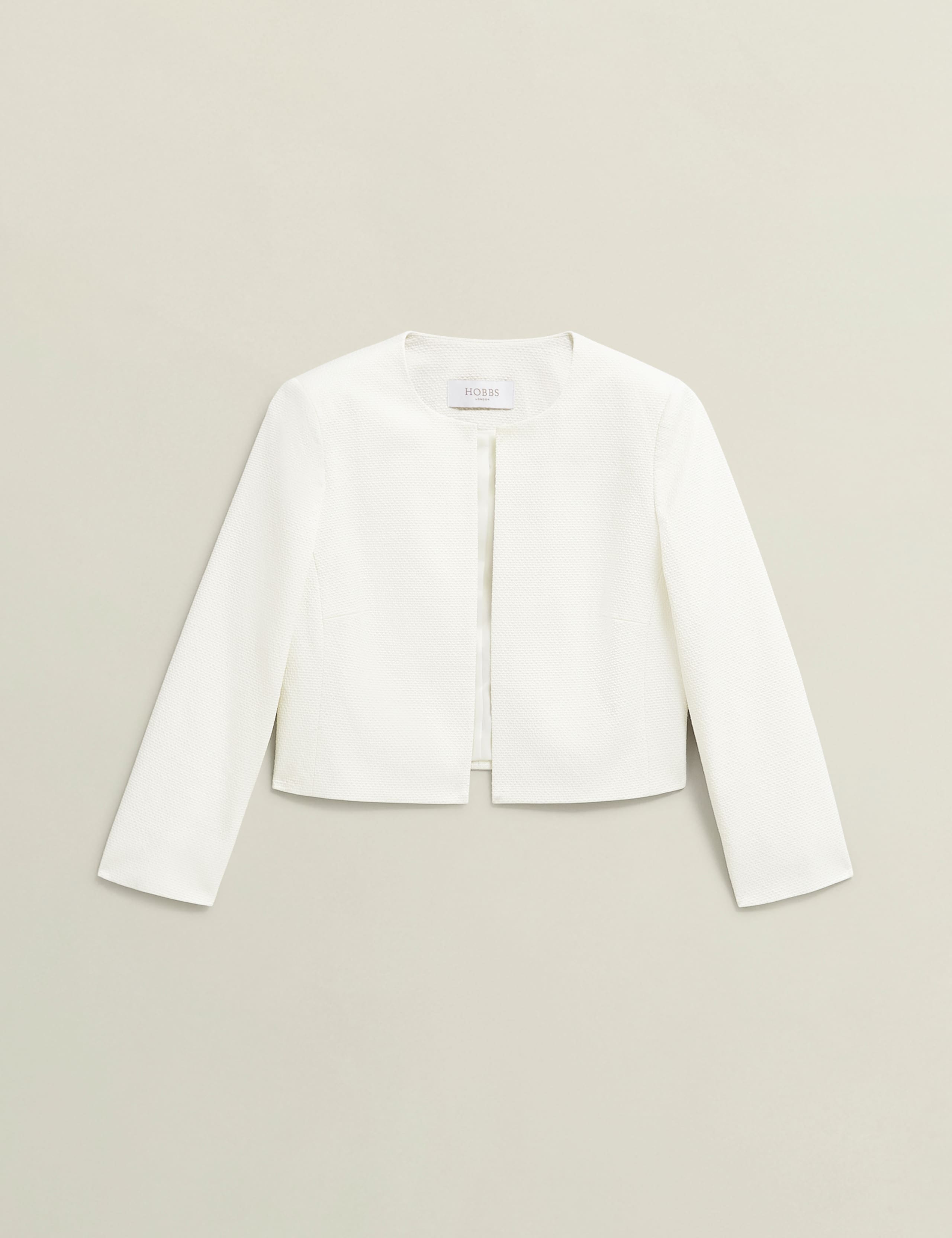 Collarless Cropped Jacket 2 of 8