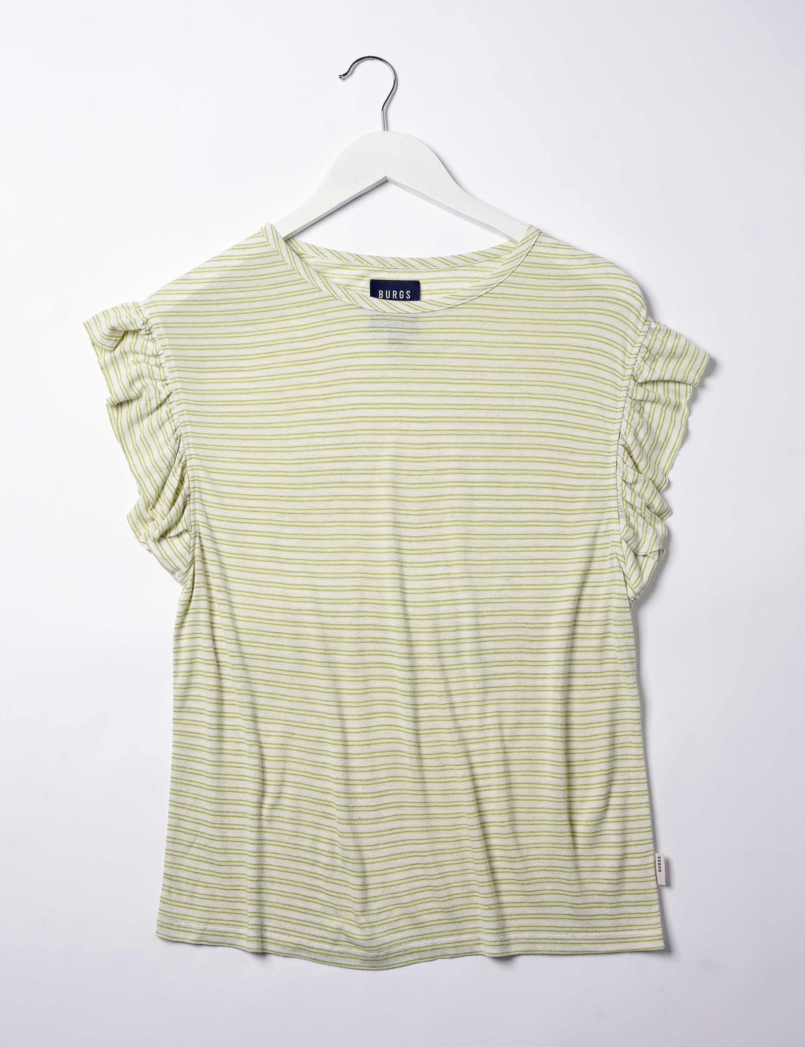 Jersey Striped Frill Detail Top 2 of 5