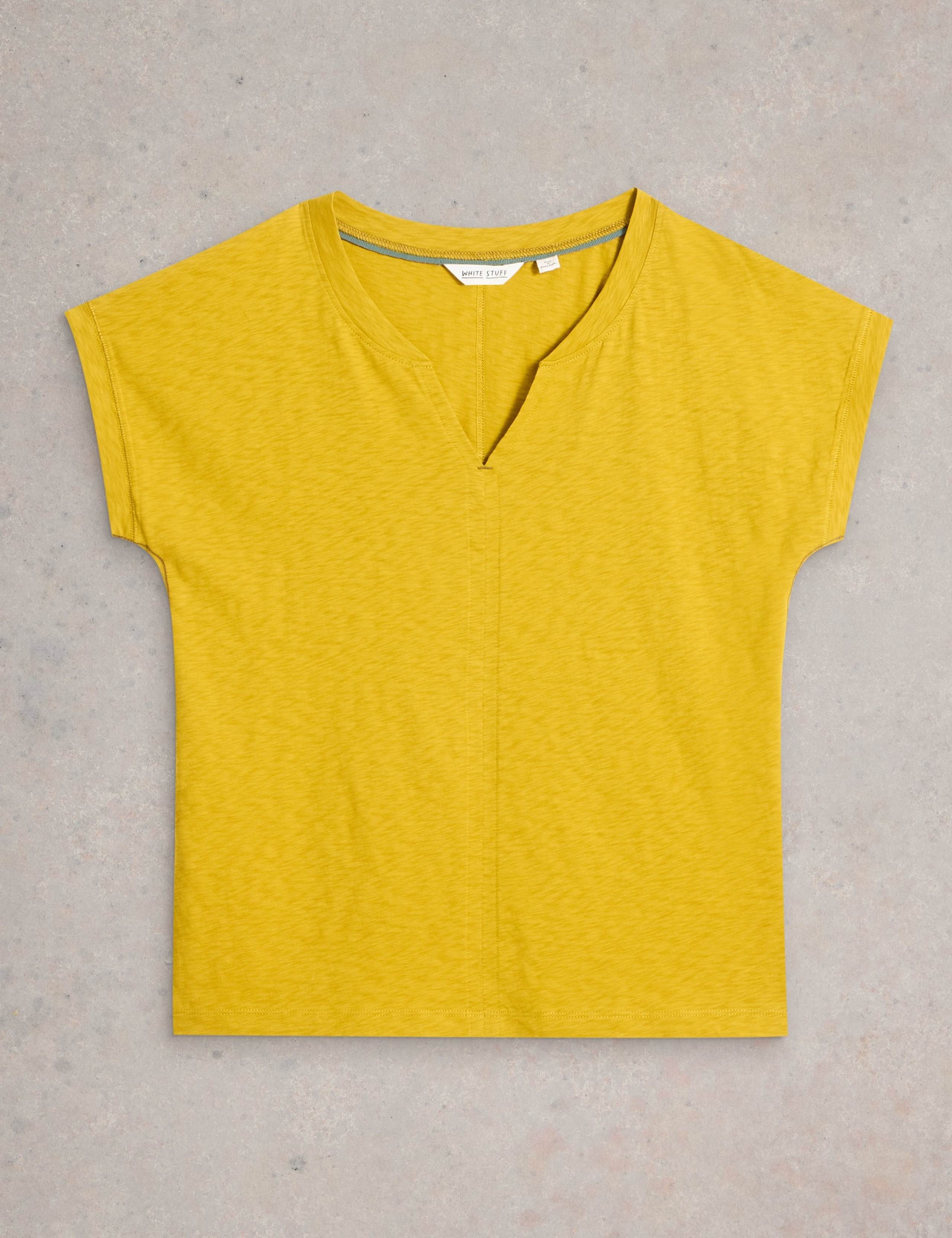 Pure Cotton Notch Neck T-Shirt 2 of 10