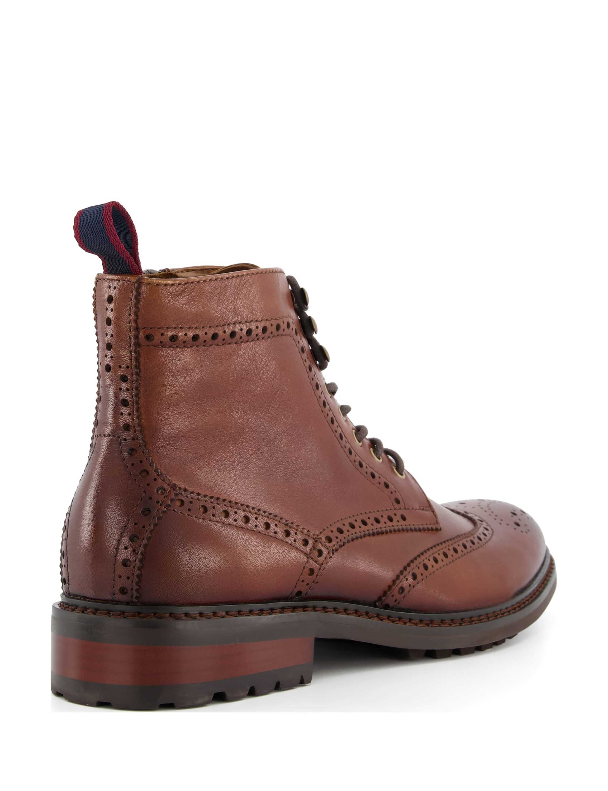 Leather Brogue Ankle Boots 5 of 6