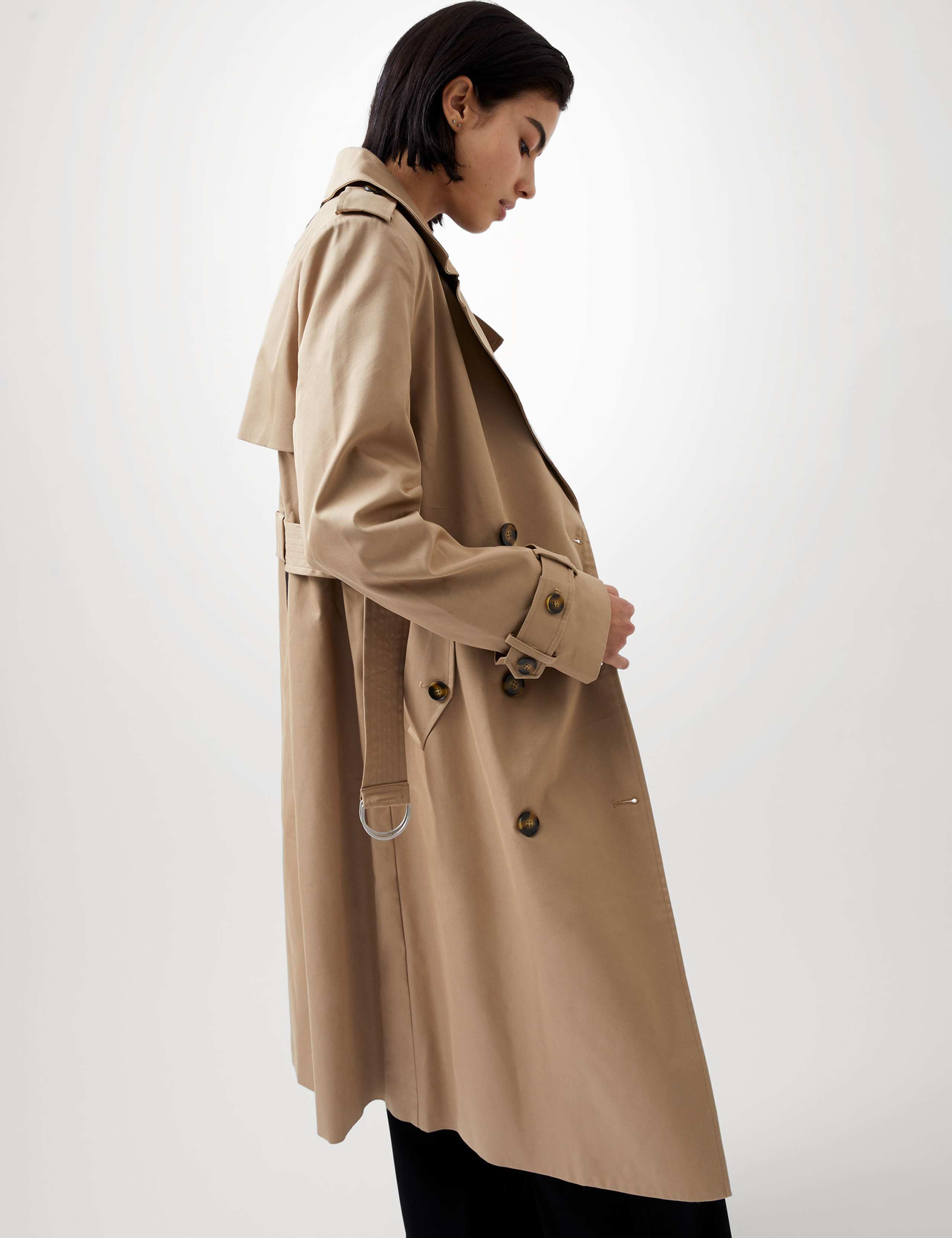 Twill Oversized Longline Trench Coat 3 of 3
