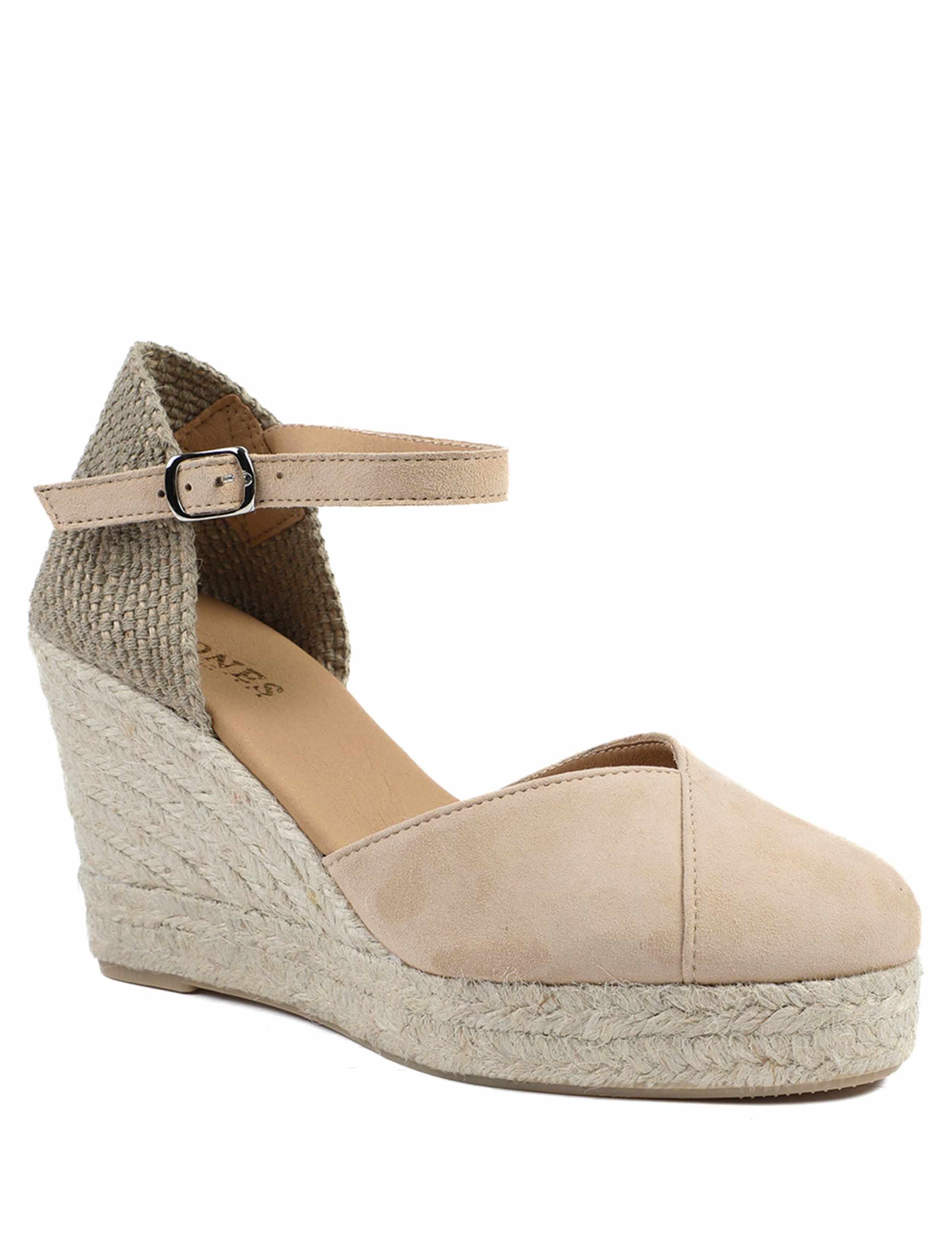 Suede Ankle Strap Wedge Espadrilles 2 of 5