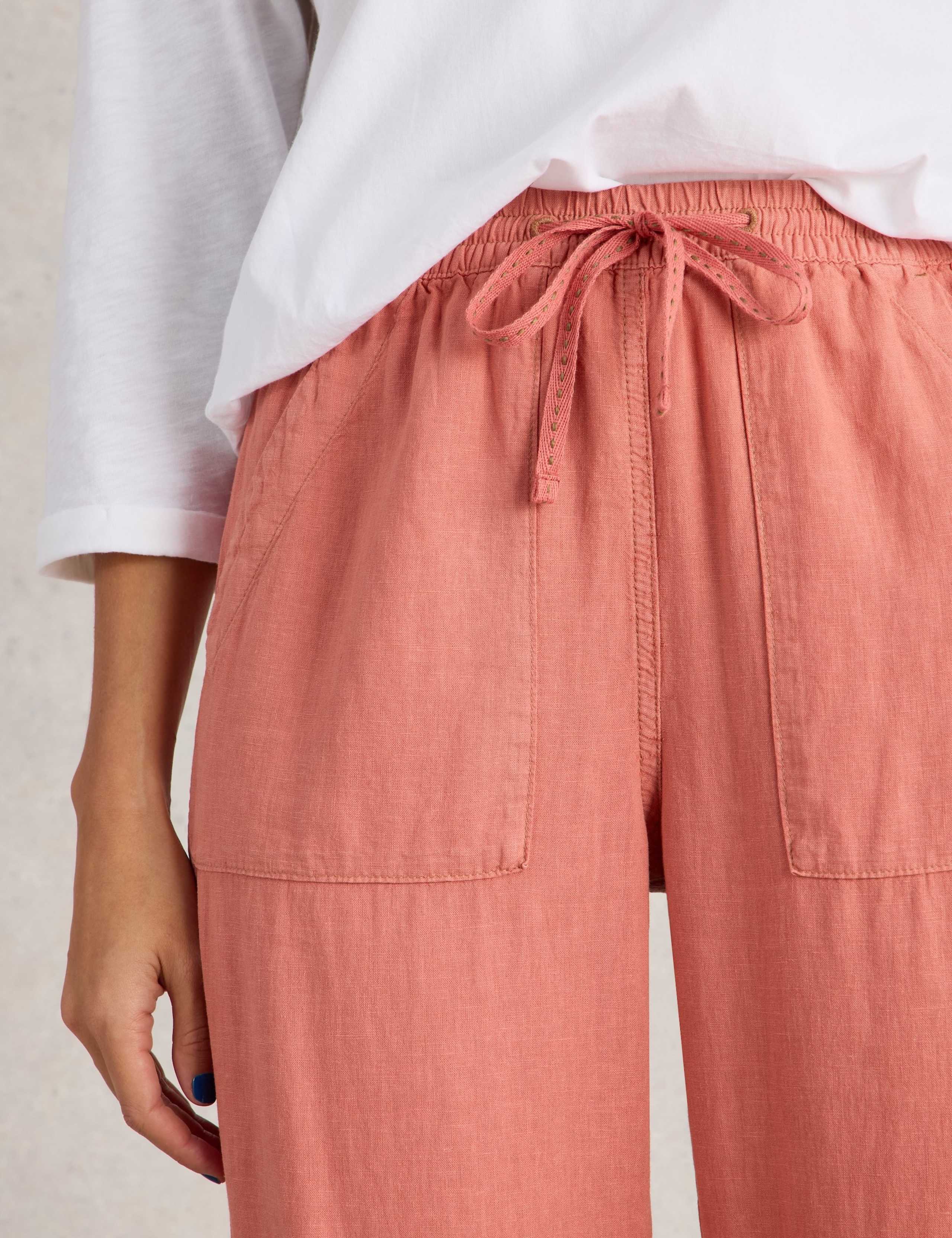 Linen Rich Relaxed Ankle Grazer Trousers 5 of 6