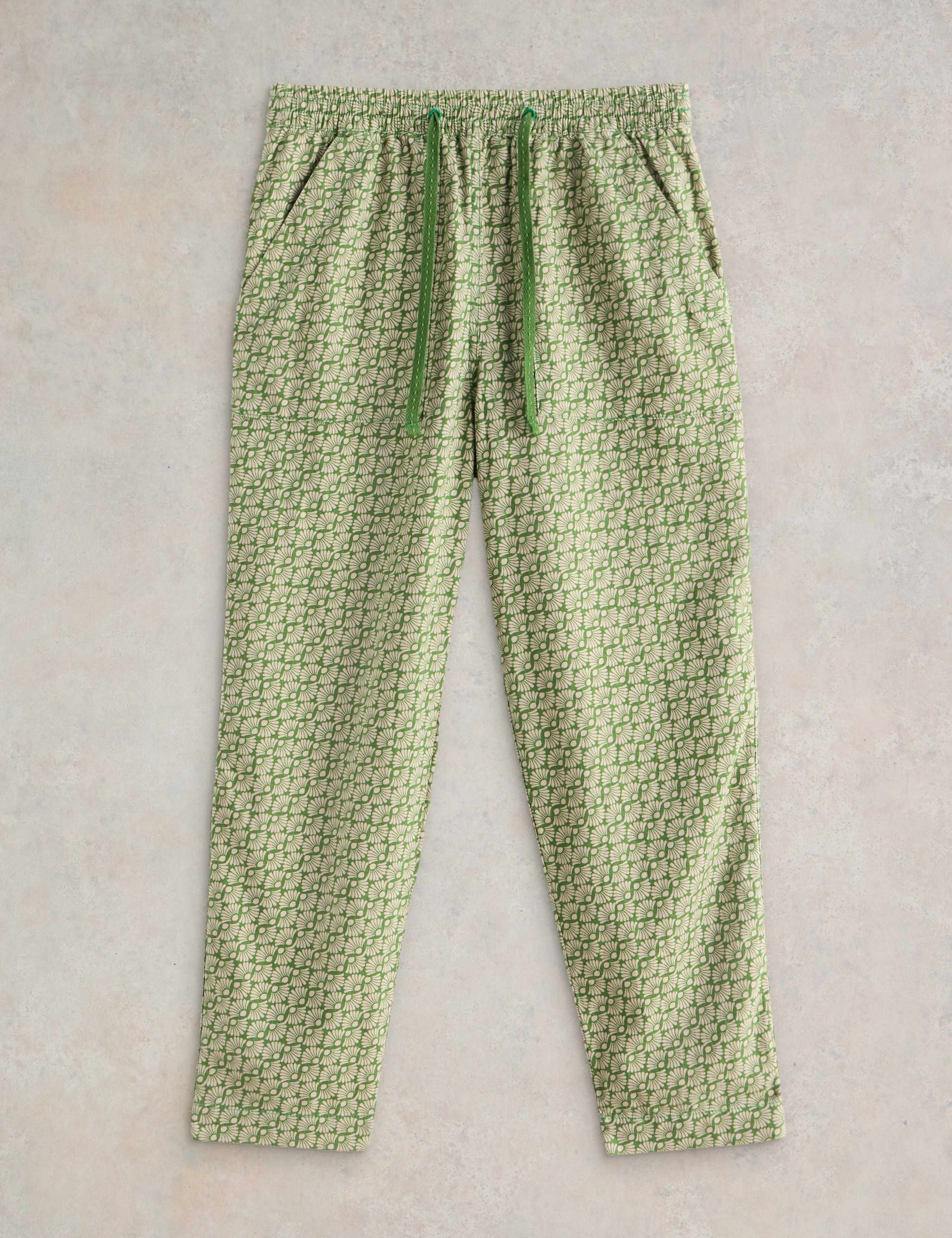 Linen Rich Printed Relaxed Trousers 2 of 6