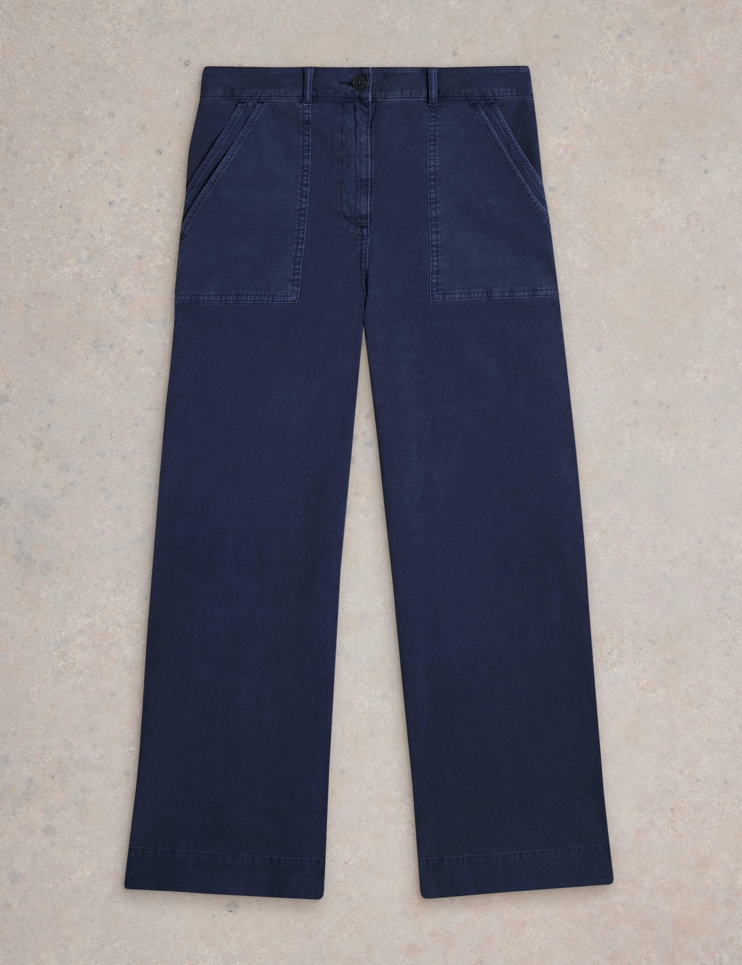 Cotton Rich Wide Leg Chinos With Linen 2 of 6