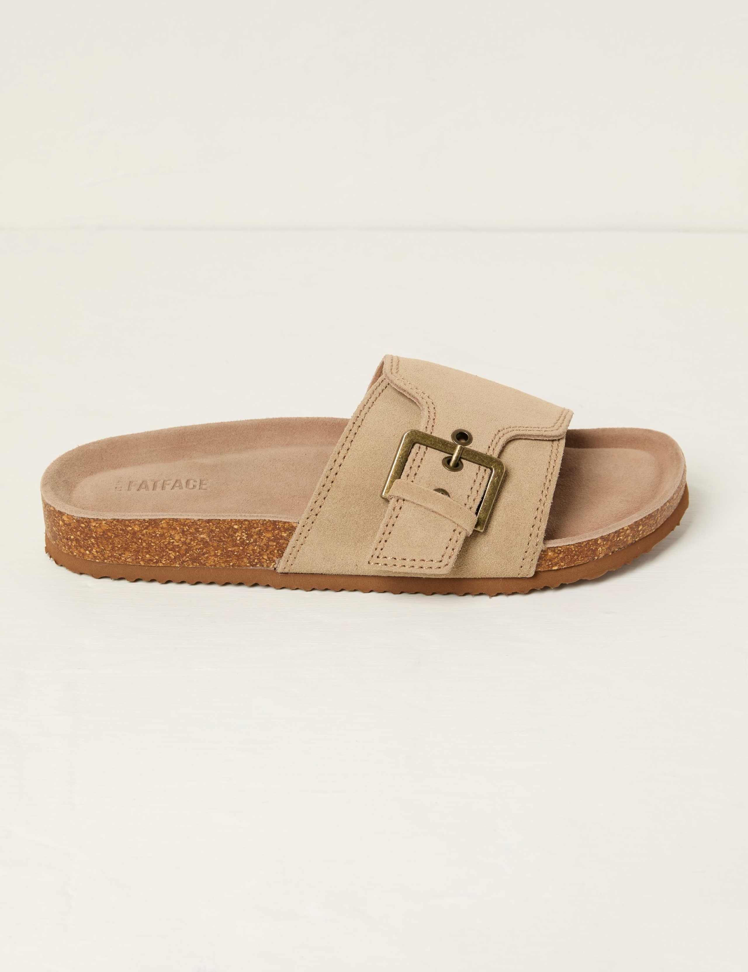 Suede Footbed Sliders 1 of 3