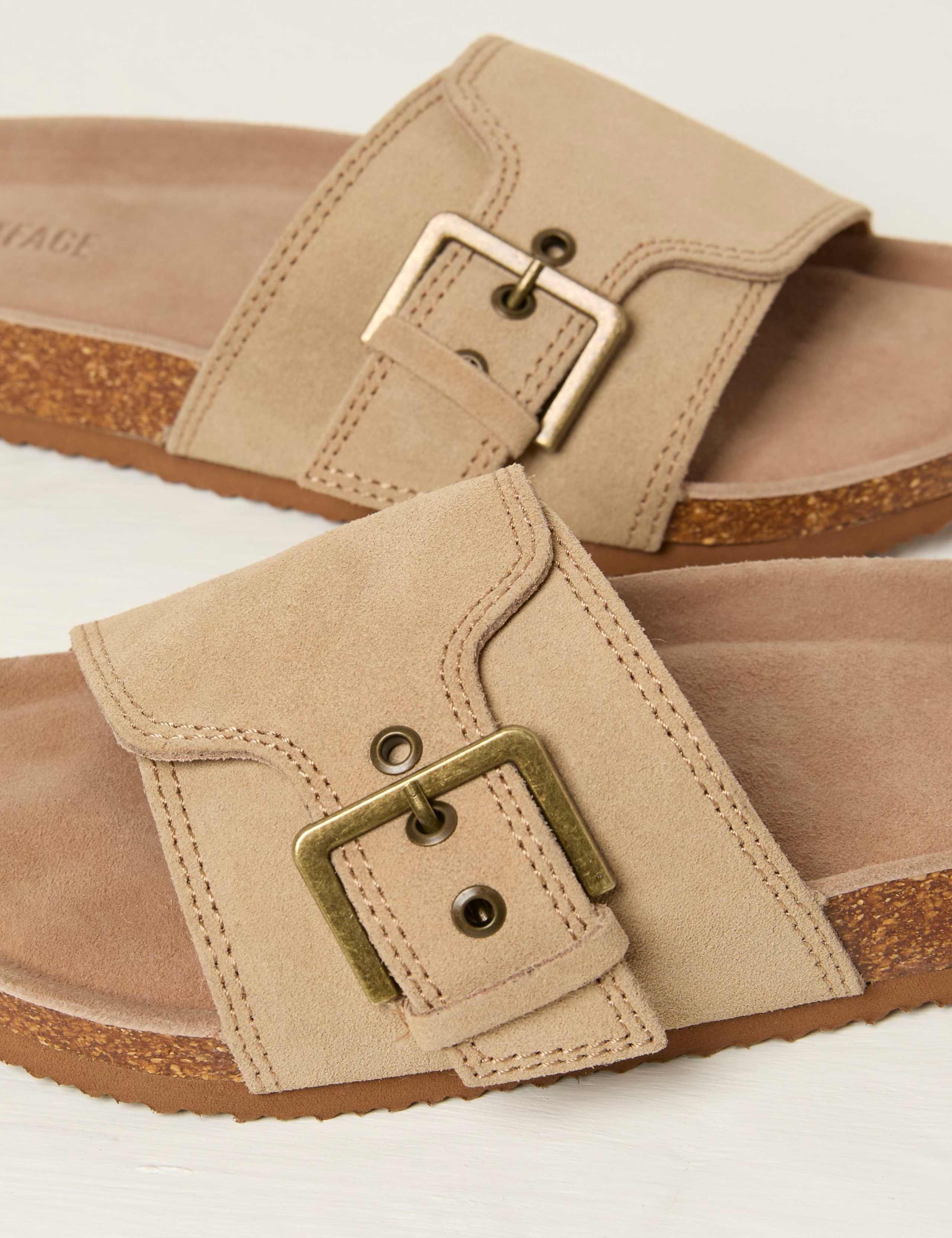 Suede Footbed Sliders 3 of 3