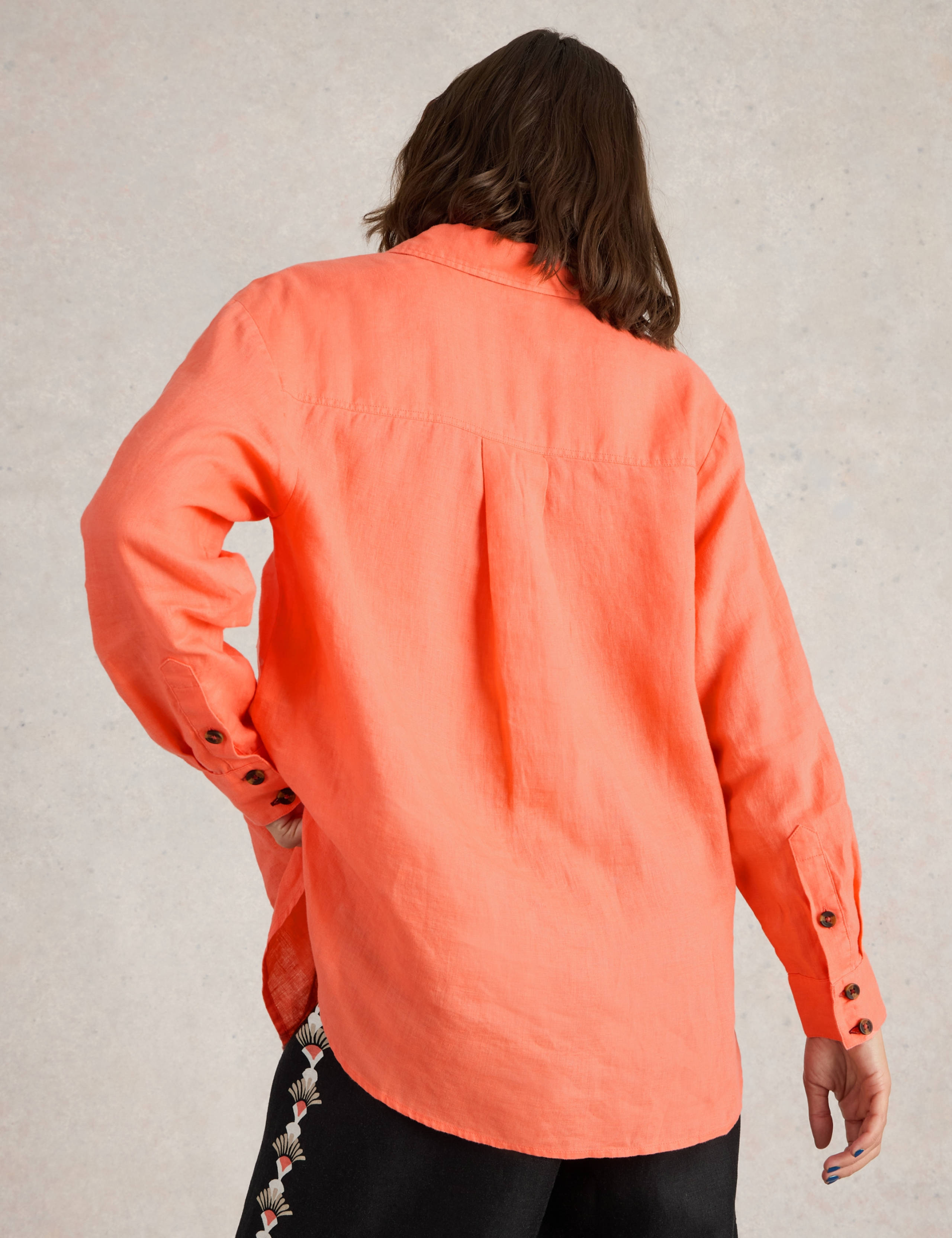 Pure Linen Printed Collared Relaxed Shirt 4 of 6