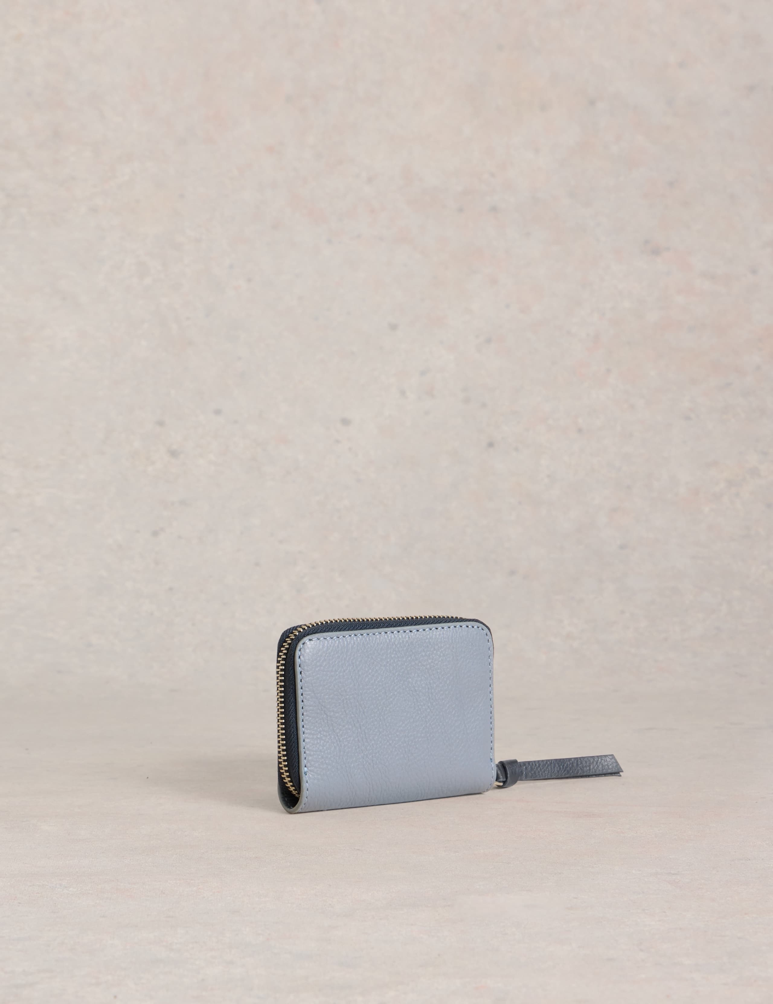 Leather Metallic Zip Around Purse 3 of 4