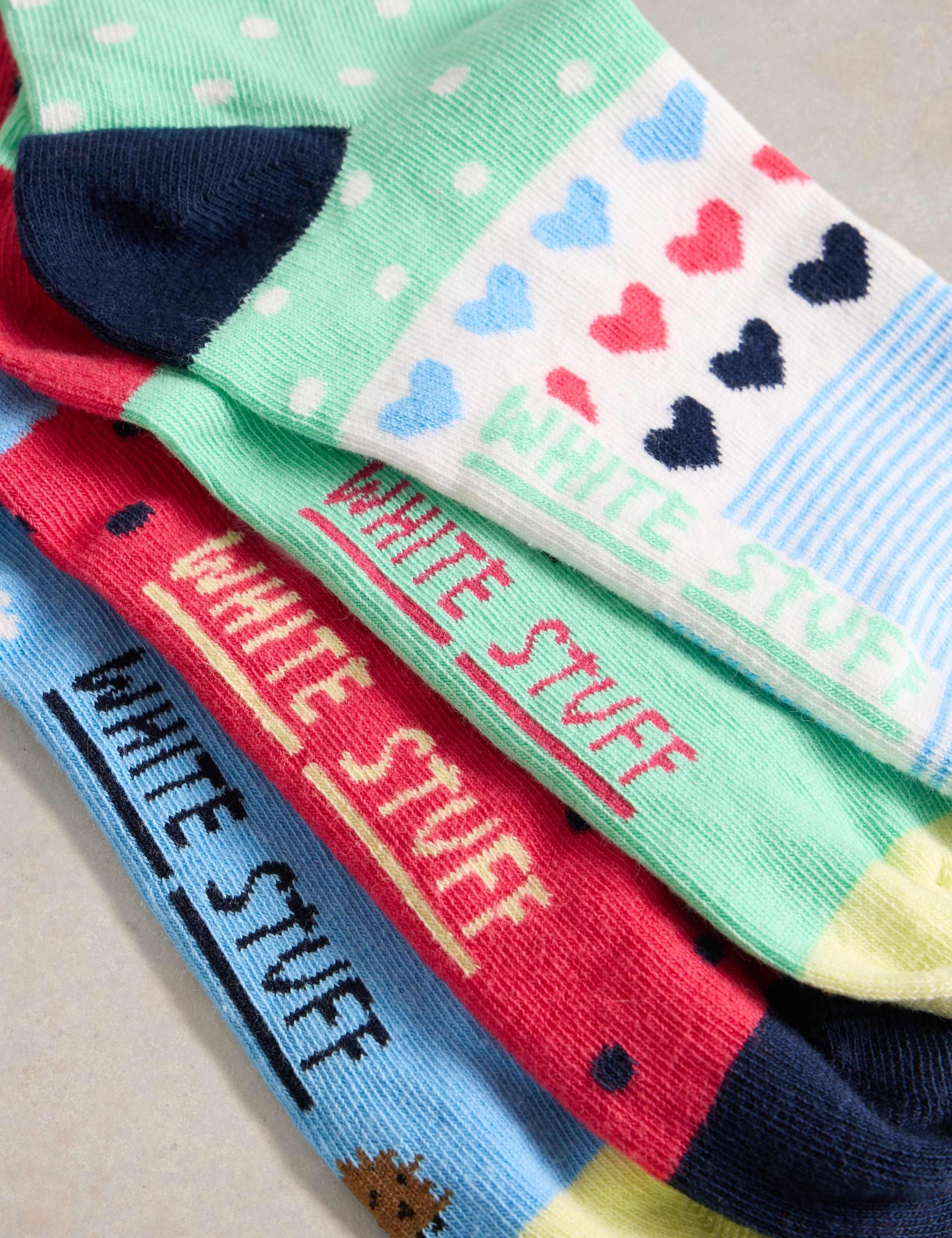 4pk Cotton Rich Springtime Ankle Socks 2 of 4