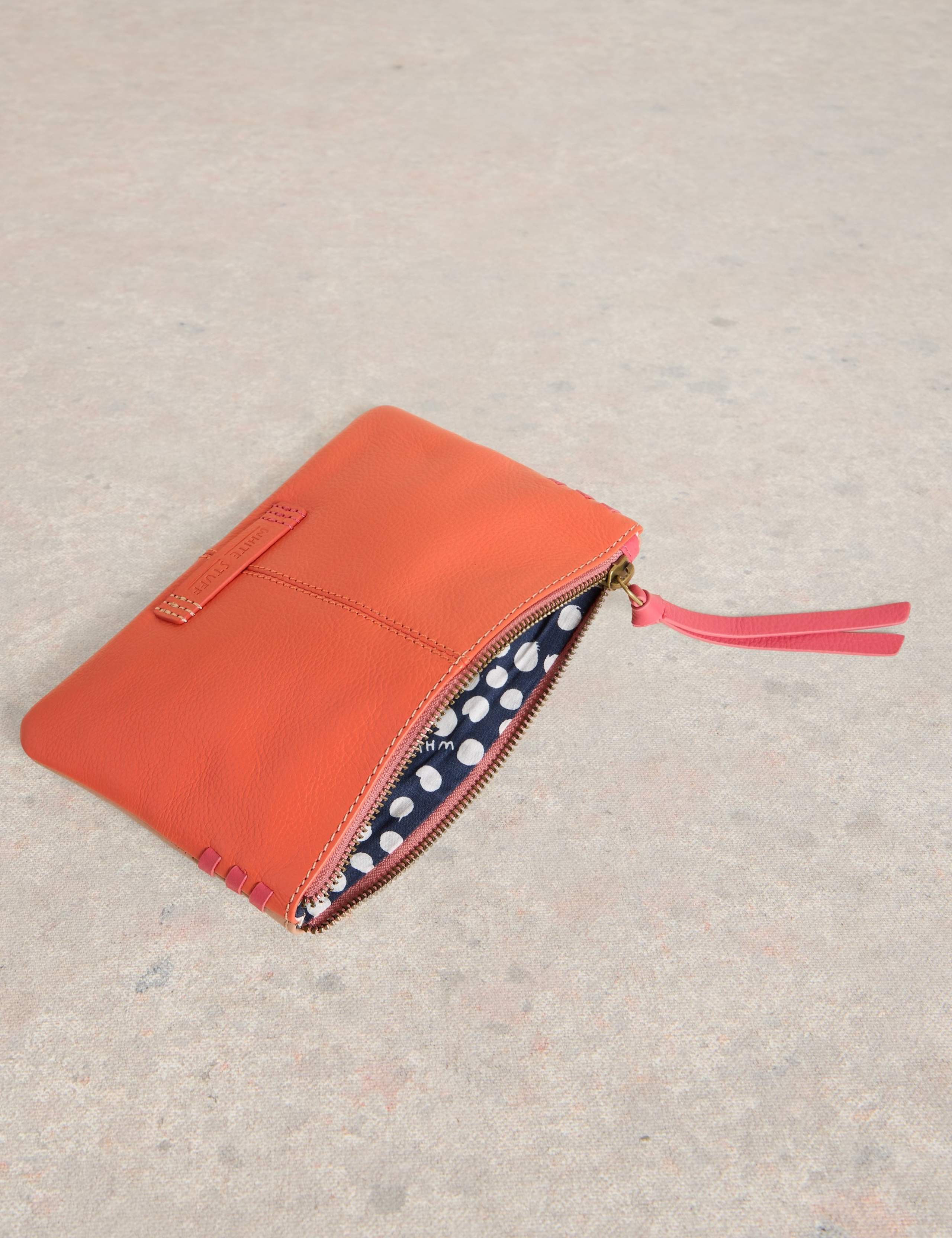 Leather Colour Block Pouch 4 of 4